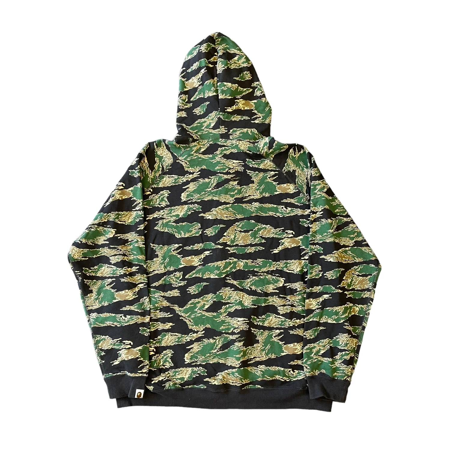 New A BATHING APE BAPE Tiger Camouflage Full Zip Hoodie Jacket Green - Image 2