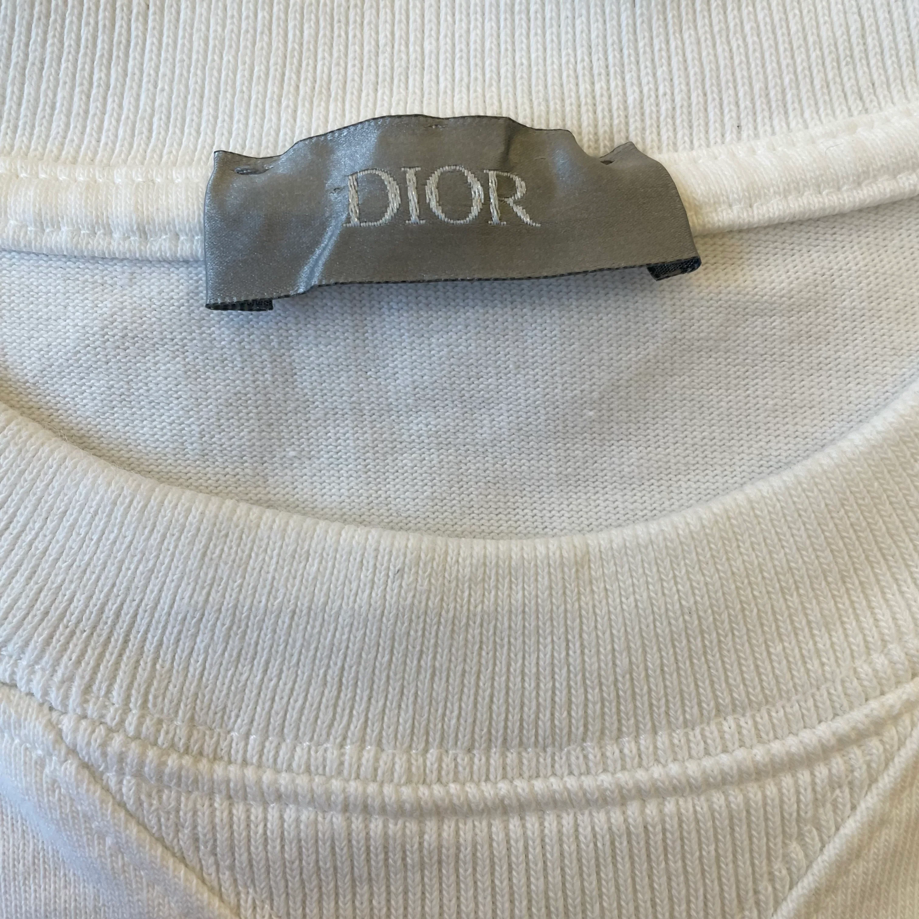 CHRISTIAN DIOR × Shawn Stussy Embroidered Logo T Shirt Pre-Owned XS - Image 4