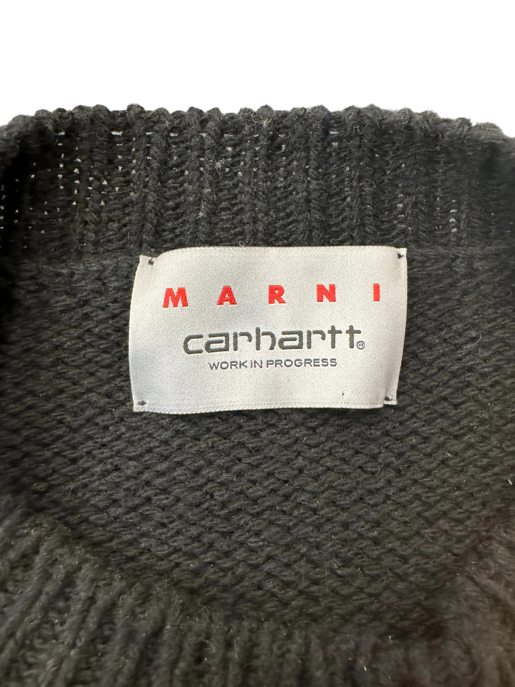 MARNI X CARHARTT Logo Intarsia-Knitted Sweater Pre-Owned 48 - Image 4