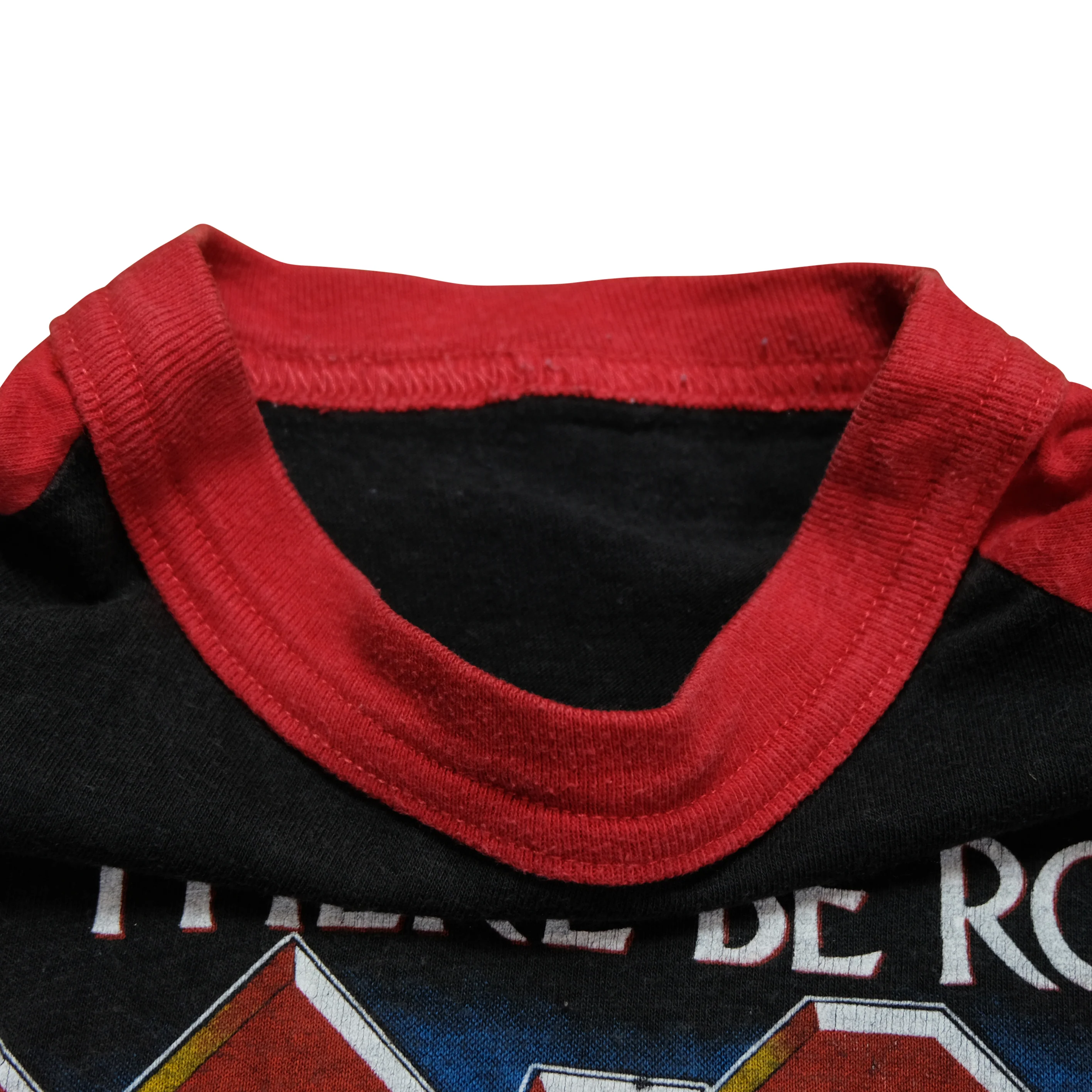 Vintage AC/DC Let There Be Rock Album World 1977 Tour T Shirt 70s Black Red - Image 4
