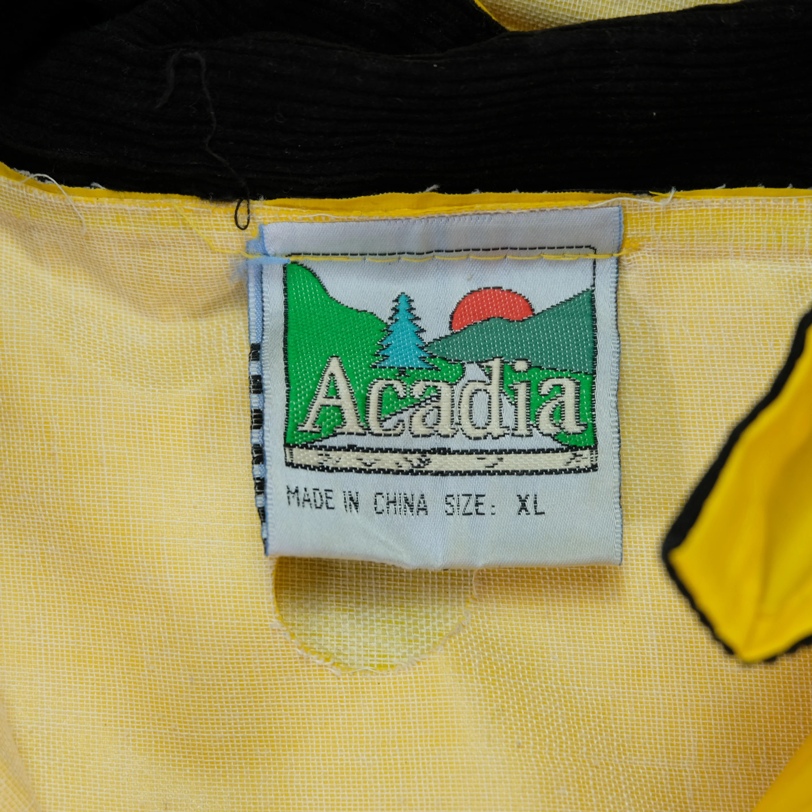 Vintage ACADIA Woodstock Music Festival Saugerties New York 1994 Windbreaker Jacket 90s Yellow XL - Image 5
