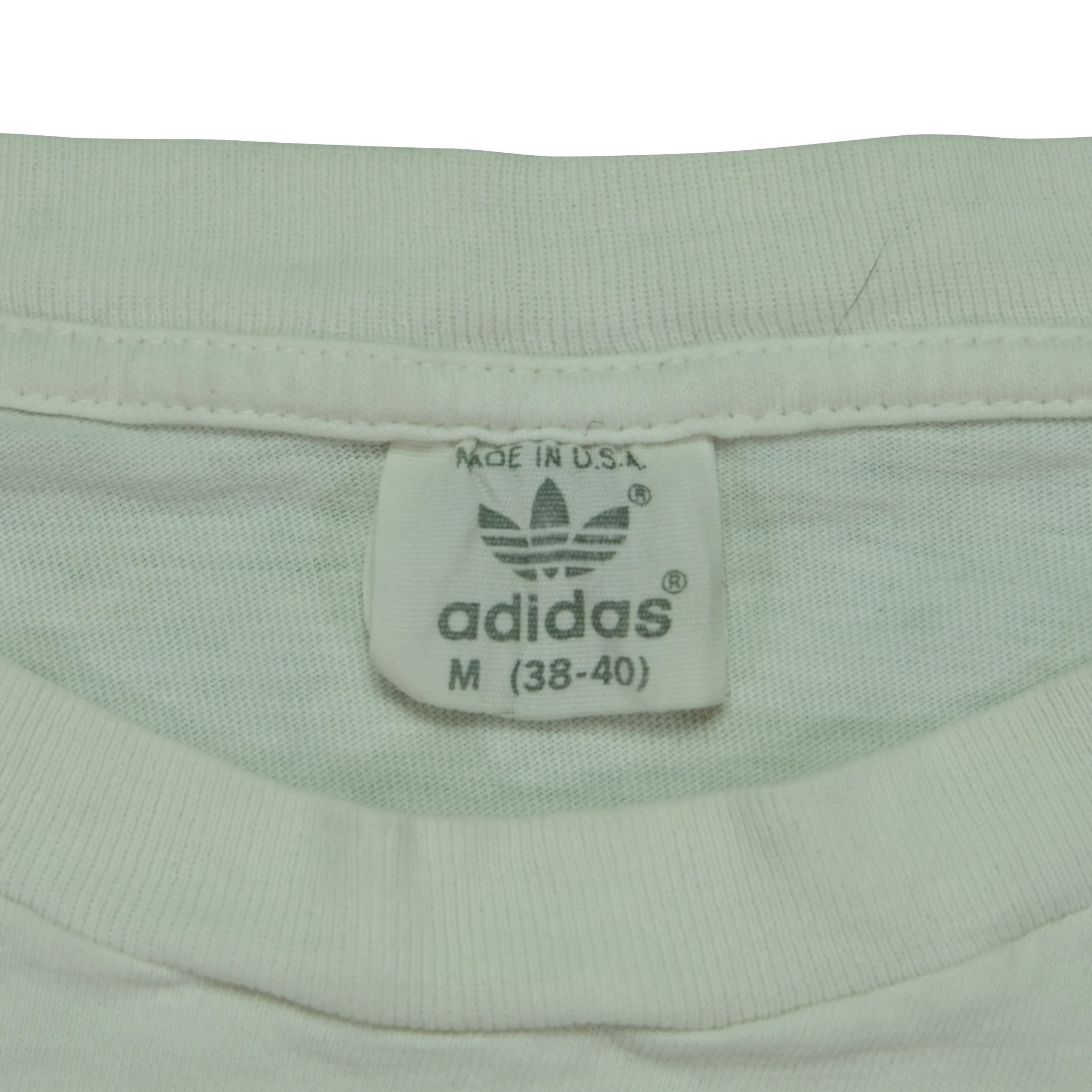 Vintage ADIDAS Stockholm 1912 Munich 1972 Olympic Games T Shirt 80s 90s White M - Image 4