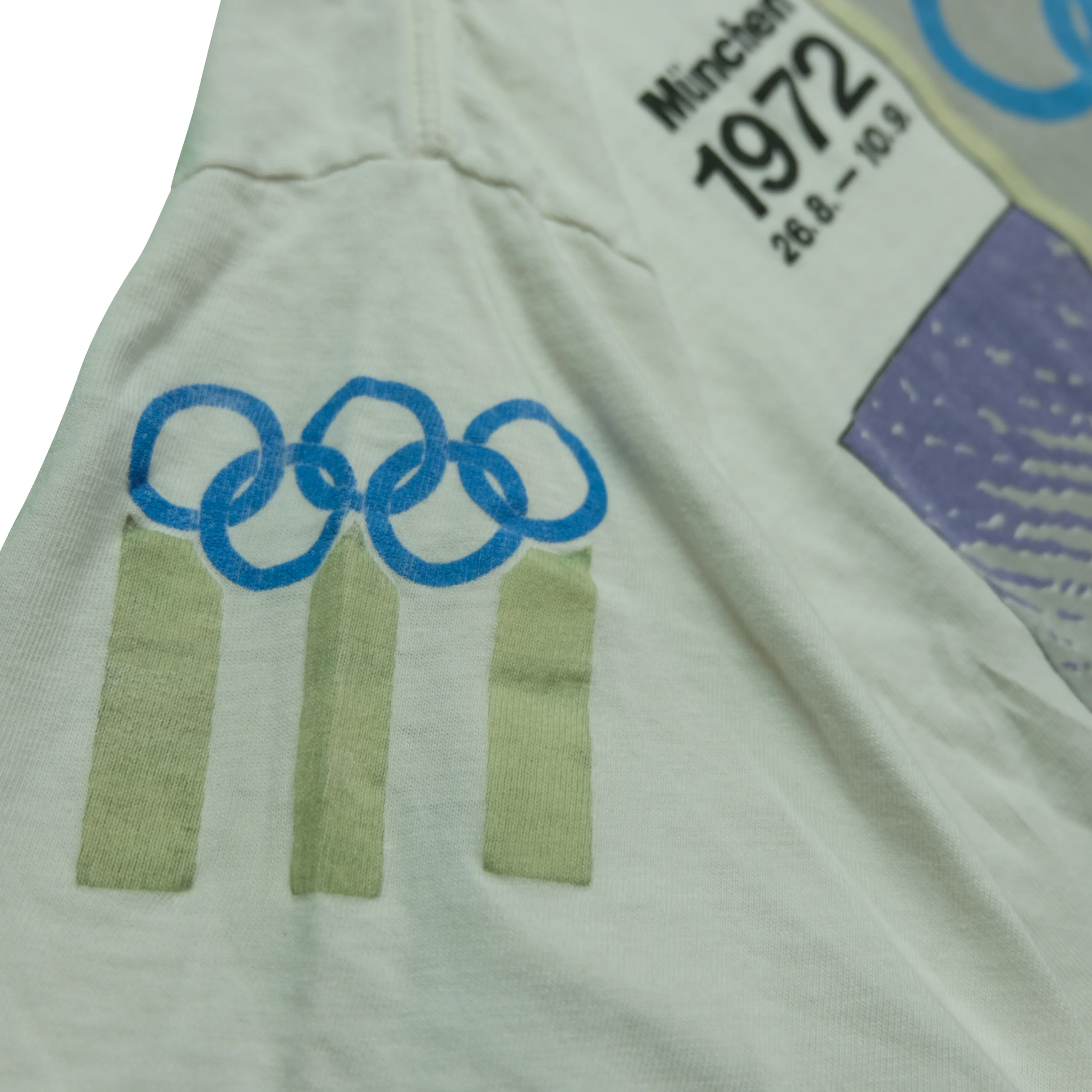 Vintage ADIDAS Stockholm 1912 Munich 1972 Olympic Games T Shirt 80s 90s White M - Image 6