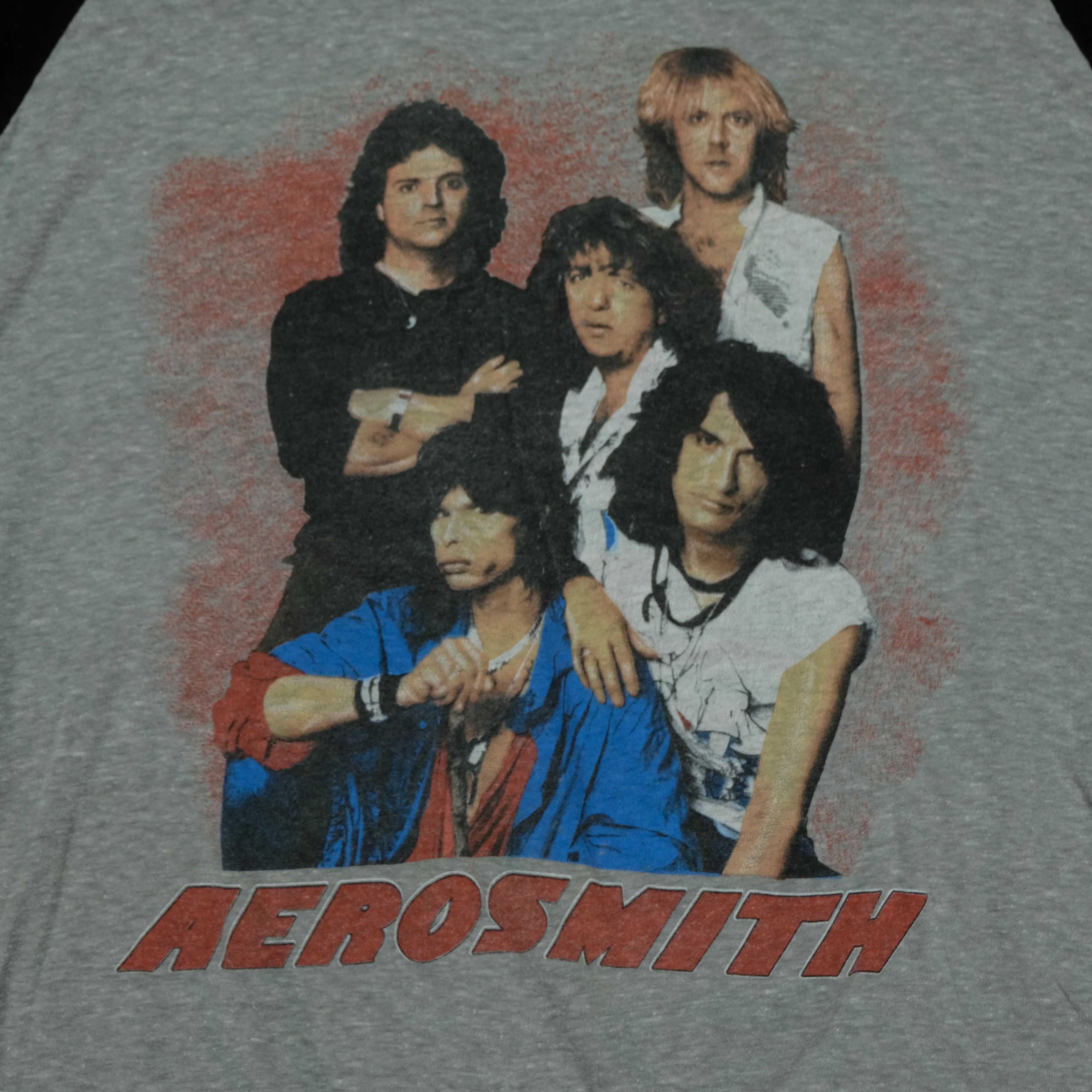 Vintage Aerosmith Back in the Saddle 1984 Tour Raglan T Shirt 80s Gray Black XL - Image 3