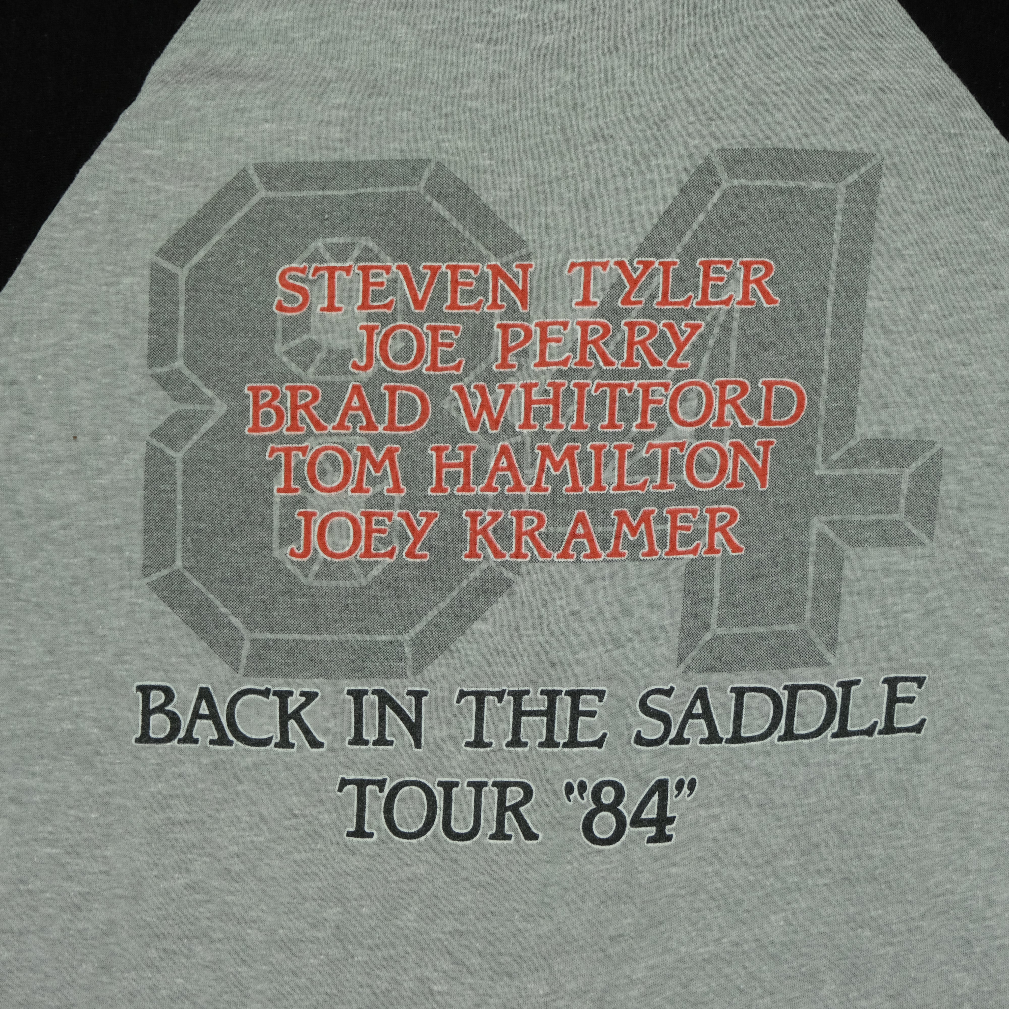 Vintage Aerosmith Back in the Saddle 1984 Tour Raglan T Shirt 80s Gray Black XL - Image 8