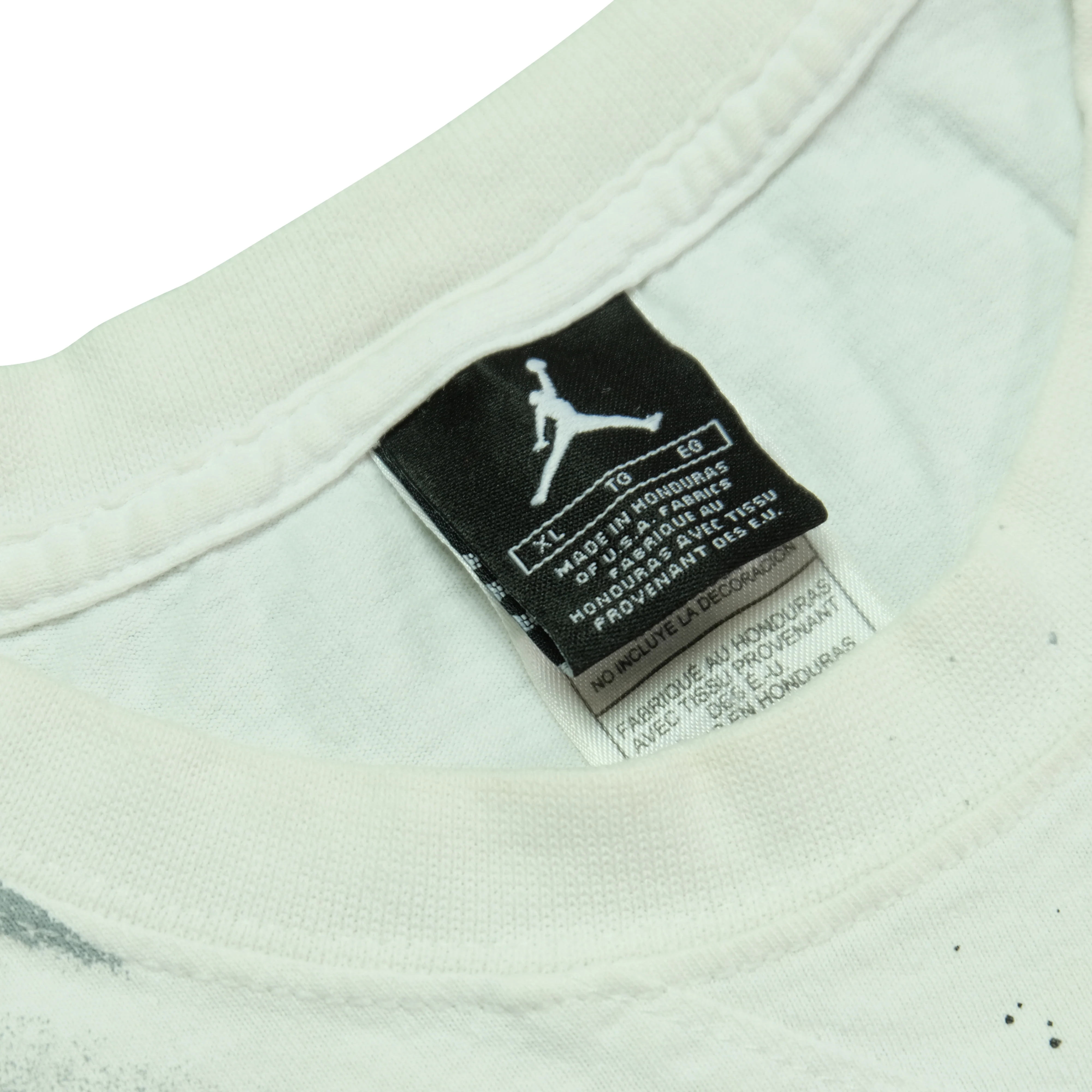 Vintage AIR JORDAN Michael Wings T Shirt 2000s White XL - Image 5