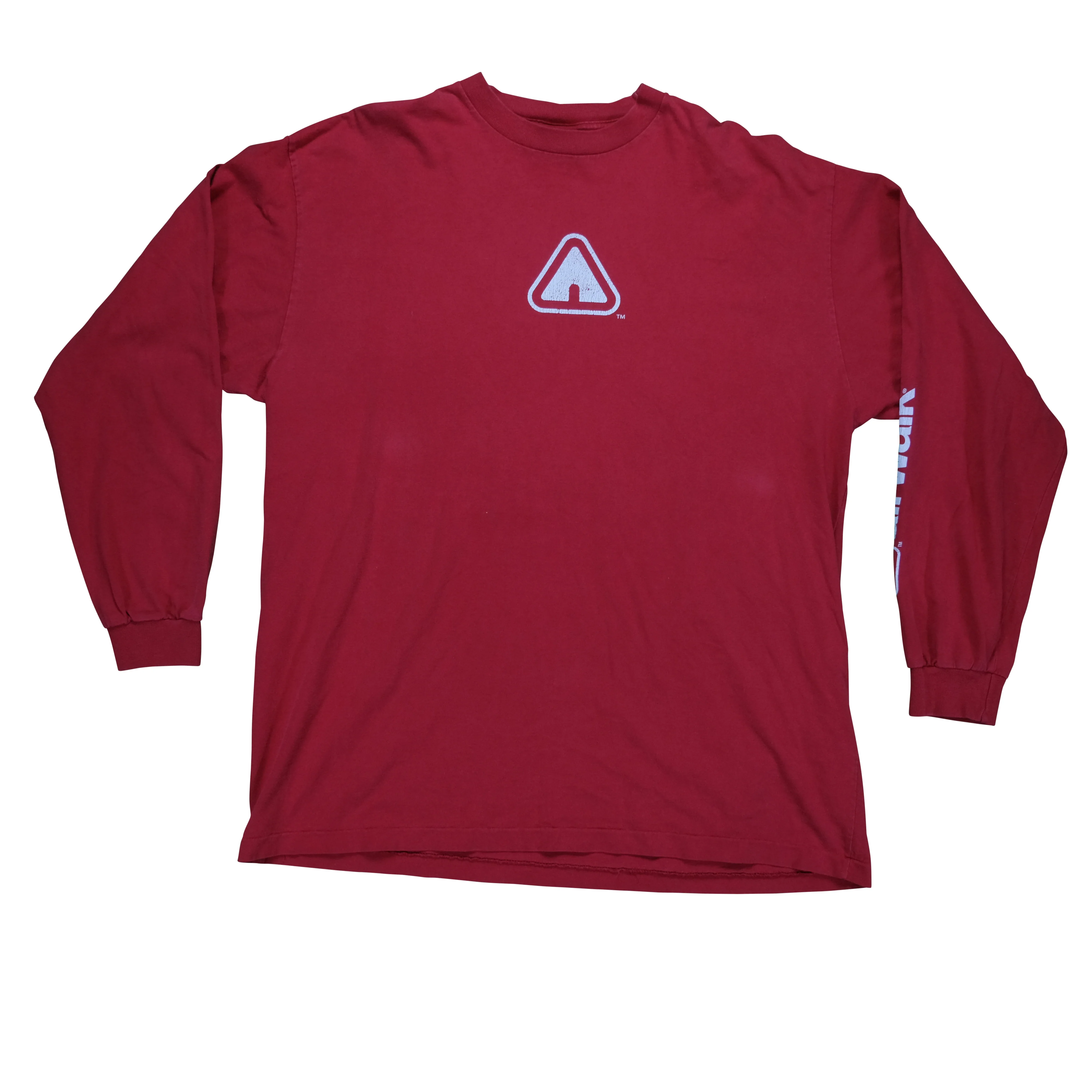 Vintage AIRWALK Skateboarding Spell Out Graphic Long Sleeve T Shirt 90s Red