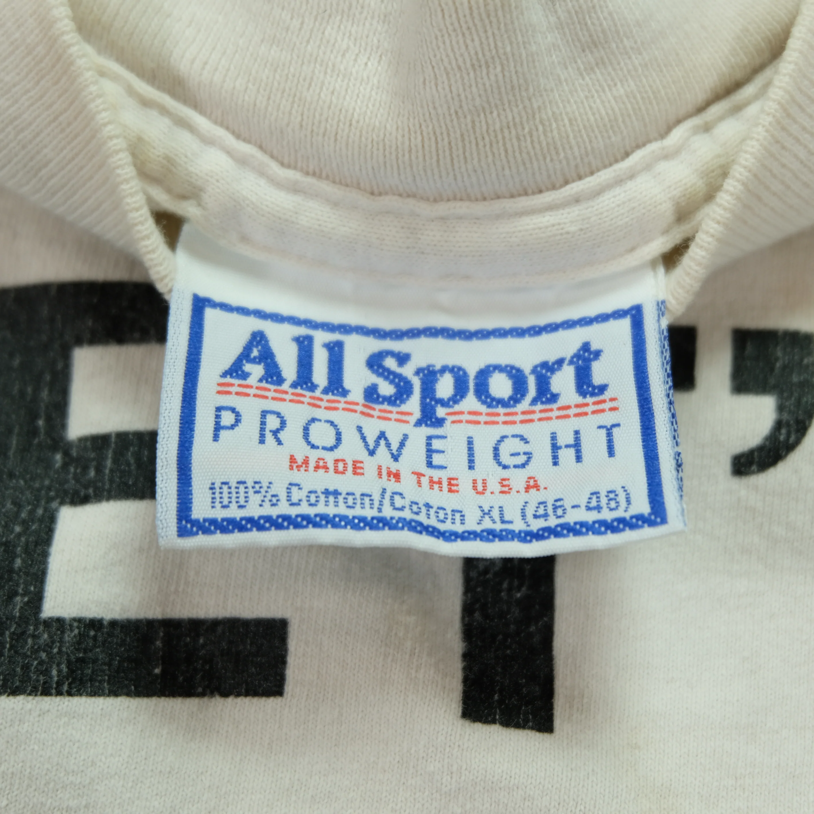 Vintage ALL SPORT The Rolling Stones Let's Get Stoned T Shirt 90s White XL - Image 6
