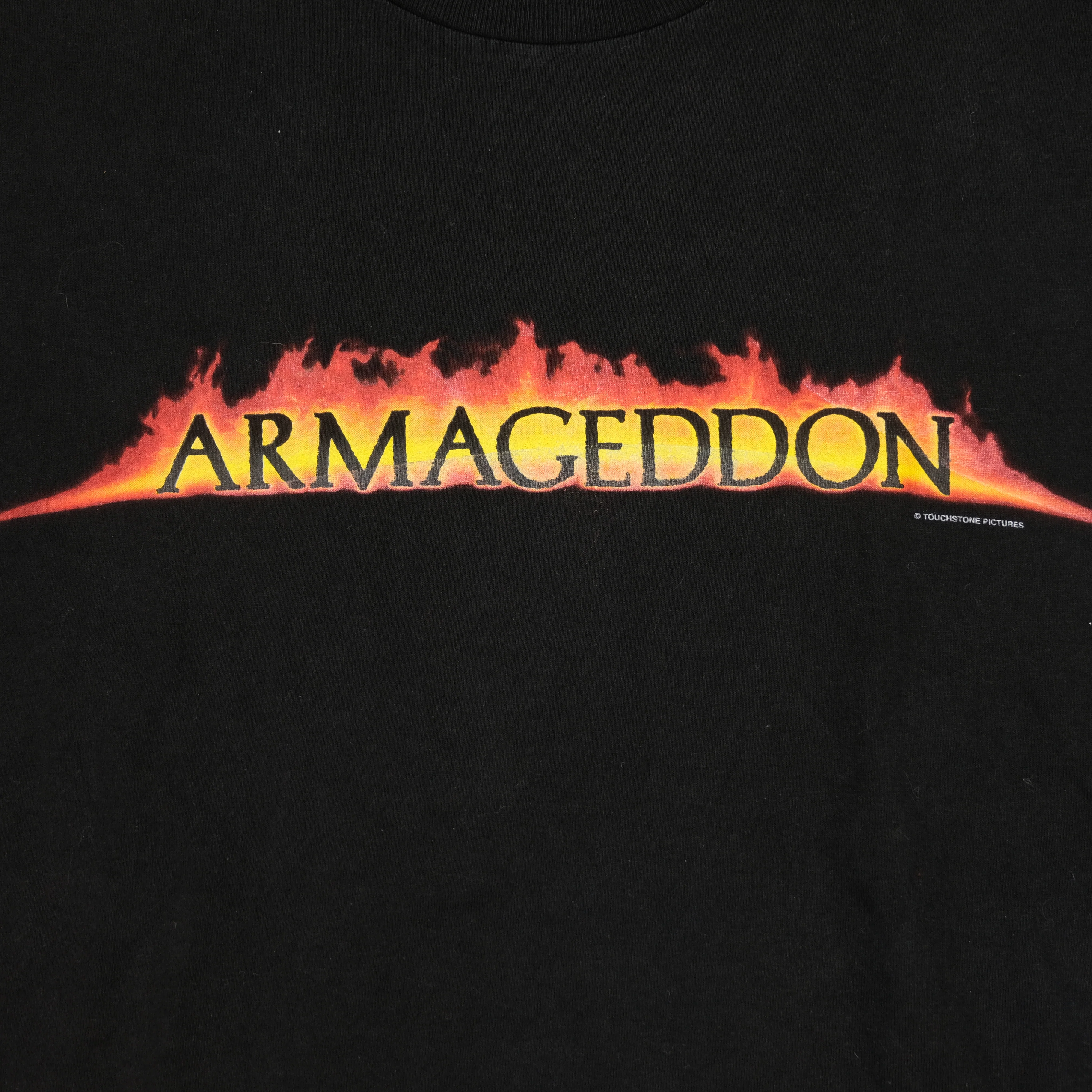 Vintage ALSTYLE Armageddon 1998 Movie Promo T Shirt 90s Black L - Image 3