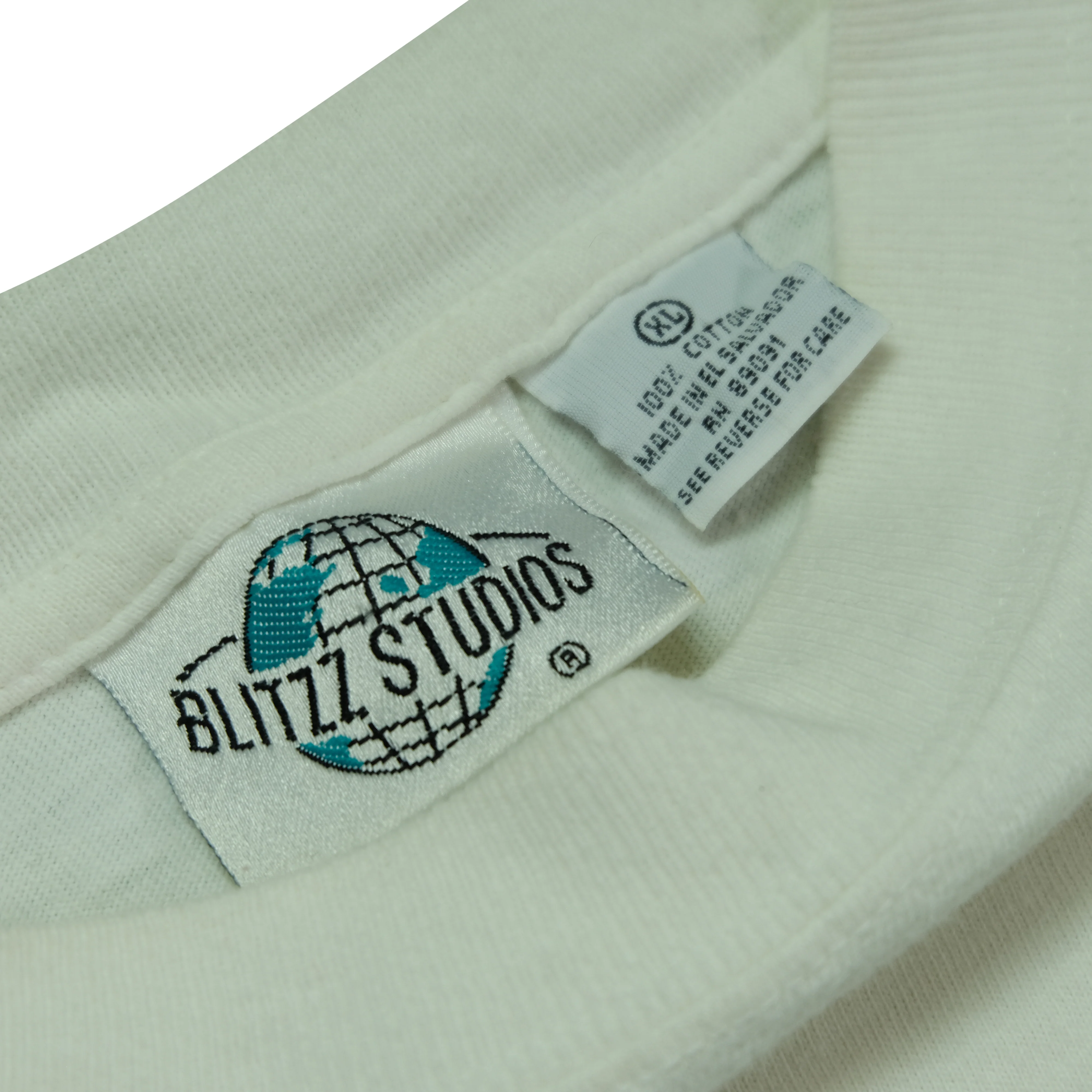 Vintage BLITZZ STUDIOS Twister Milton Bradley 1995 Board Game Promo T Shirt 90s White XL - Image 3