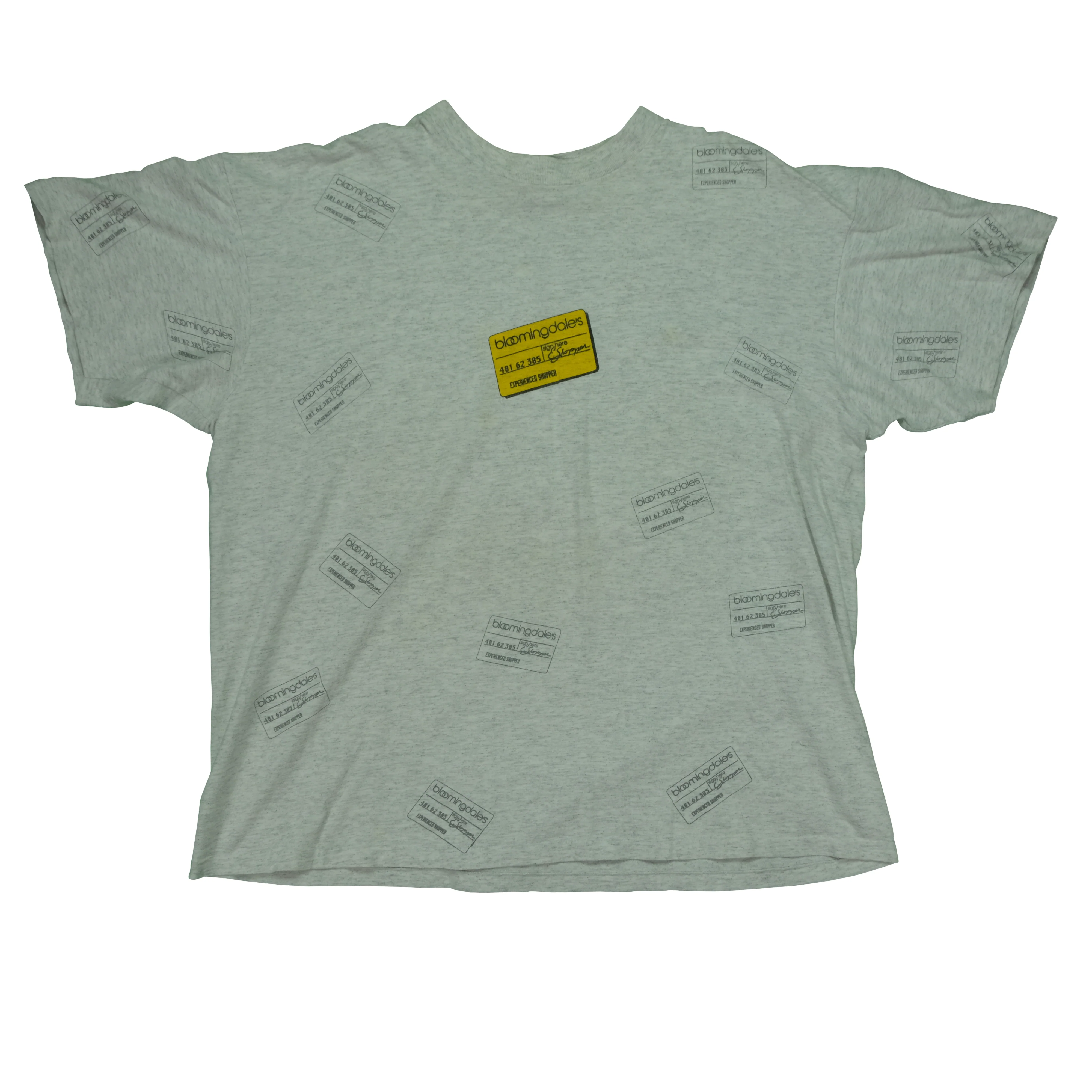 Vintage Bloomingdale's All Over Print T Shirt 80s 90s Gray XL