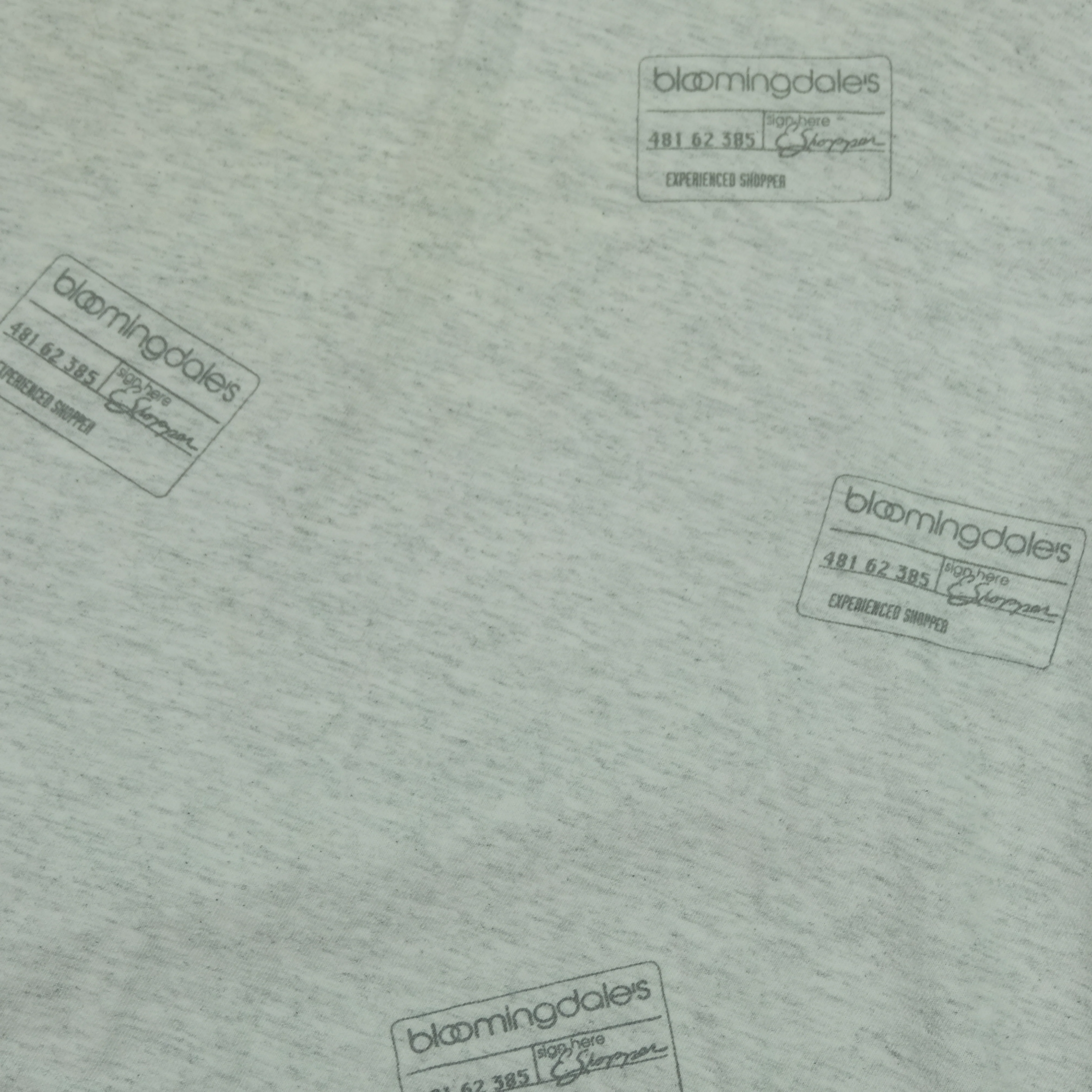 Vintage Bloomingdale's All Over Print T Shirt 80s 90s Gray XL - Image 4