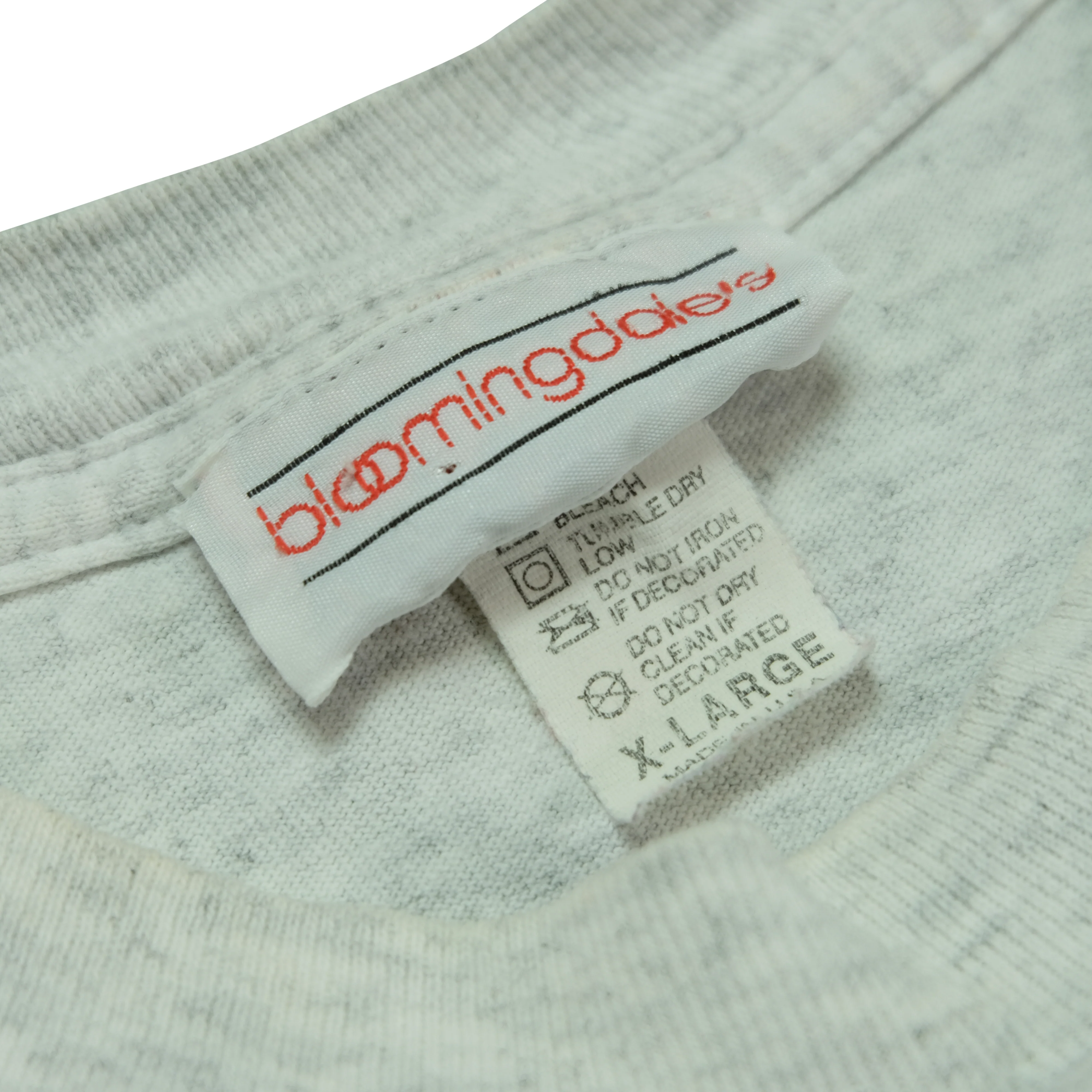 Vintage Bloomingdale's All Over Print T Shirt 80s 90s Gray XL - Image 5