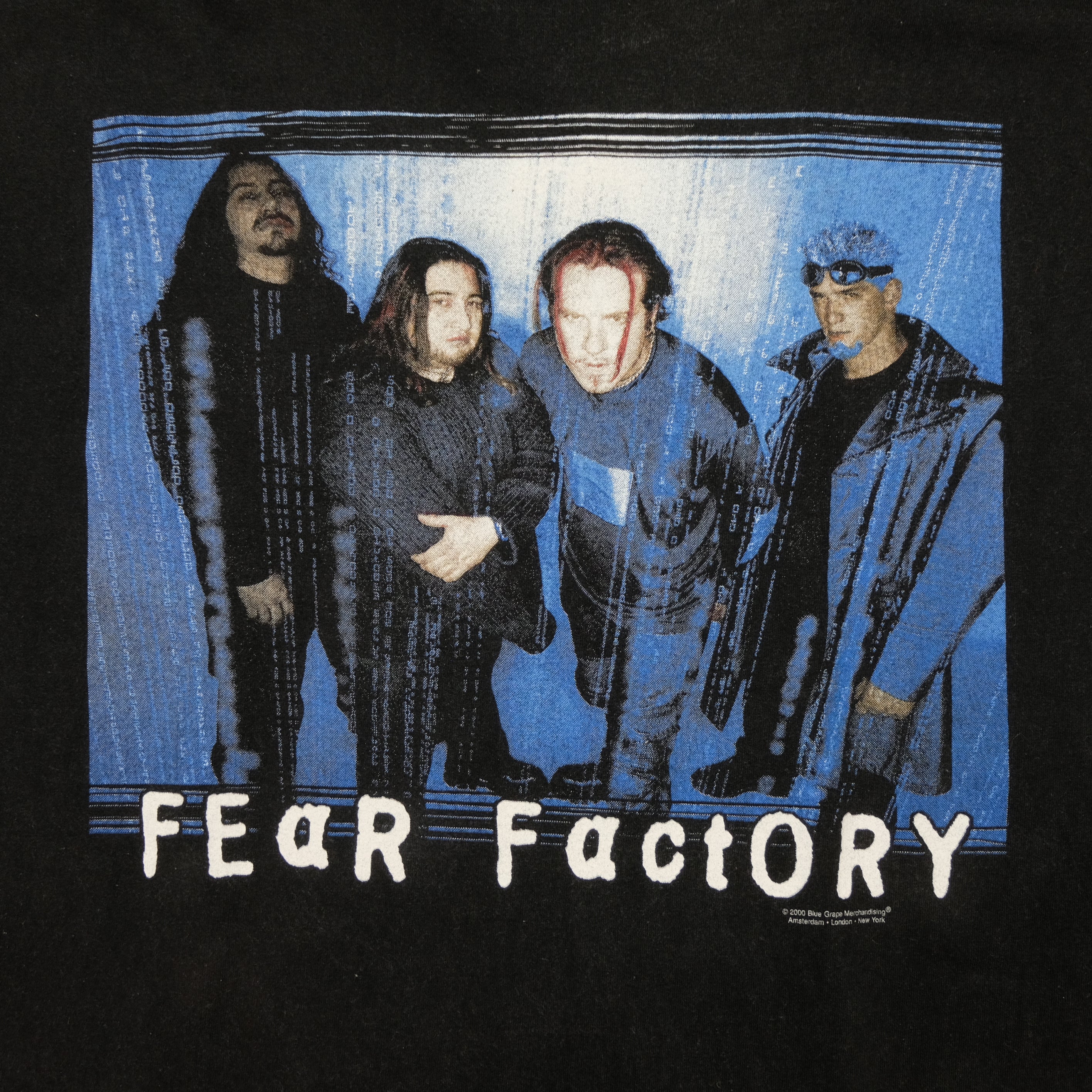 Vintage BLUE GRAPE Fear Factory 2000 Tour T Shirt 2000s XL - Image 5