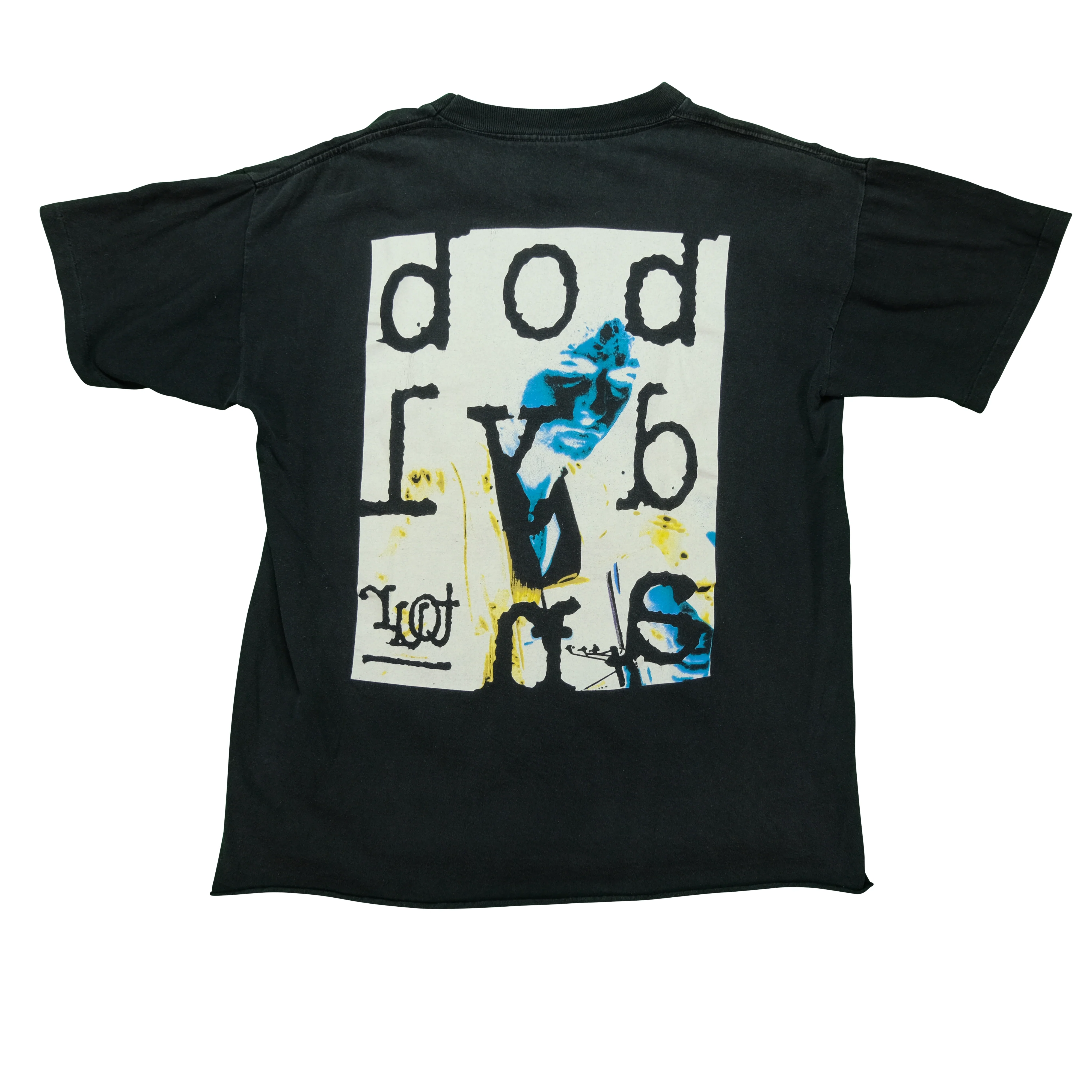 Vintage BROCKUM Bob Dylan Portrait 1992 Tour T Shirt 90s Black L - Image 2