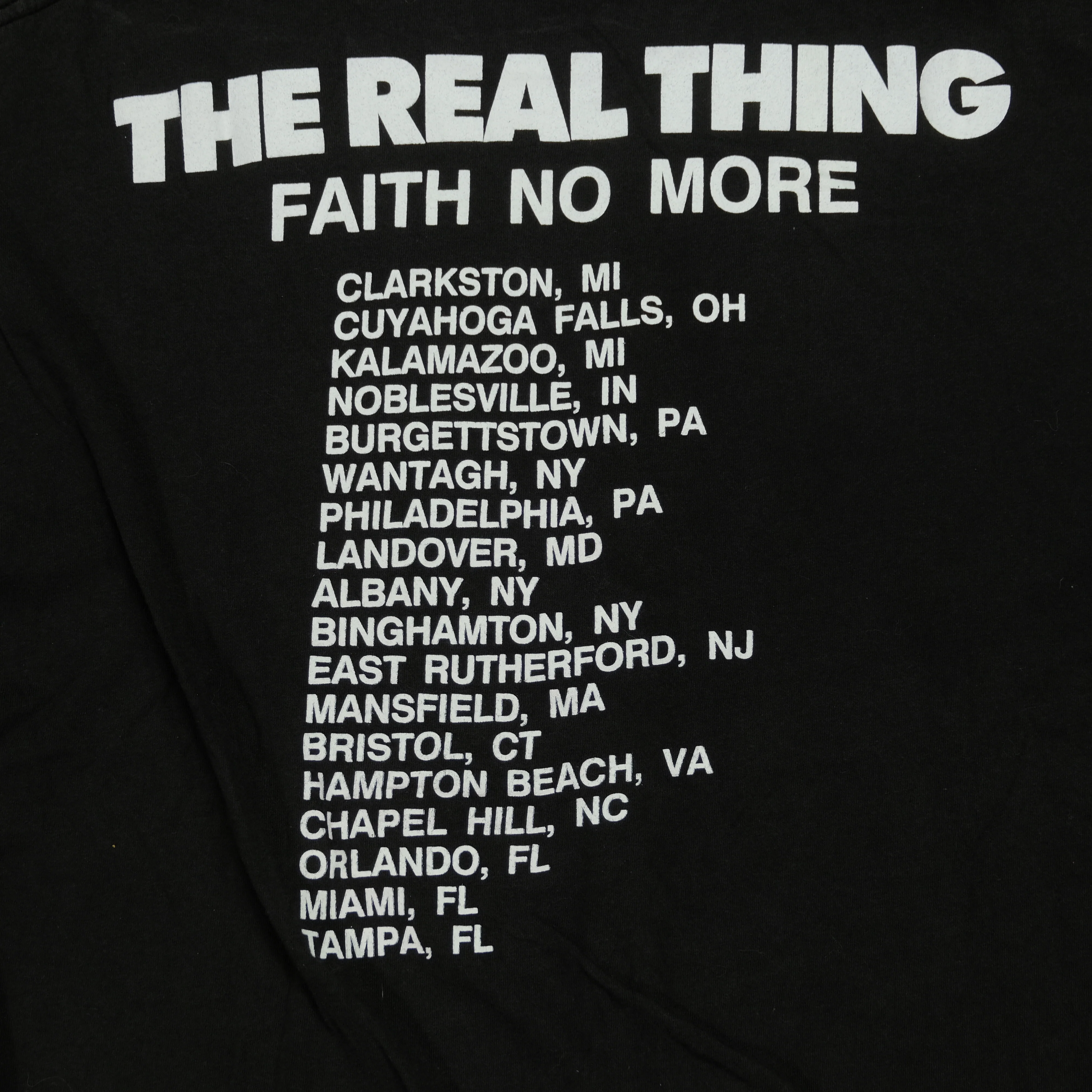 Vintage BROCKUM Faith No More The Real Thing 1990 Album Tour Promo T Shirt 90s Black XL - Image 8