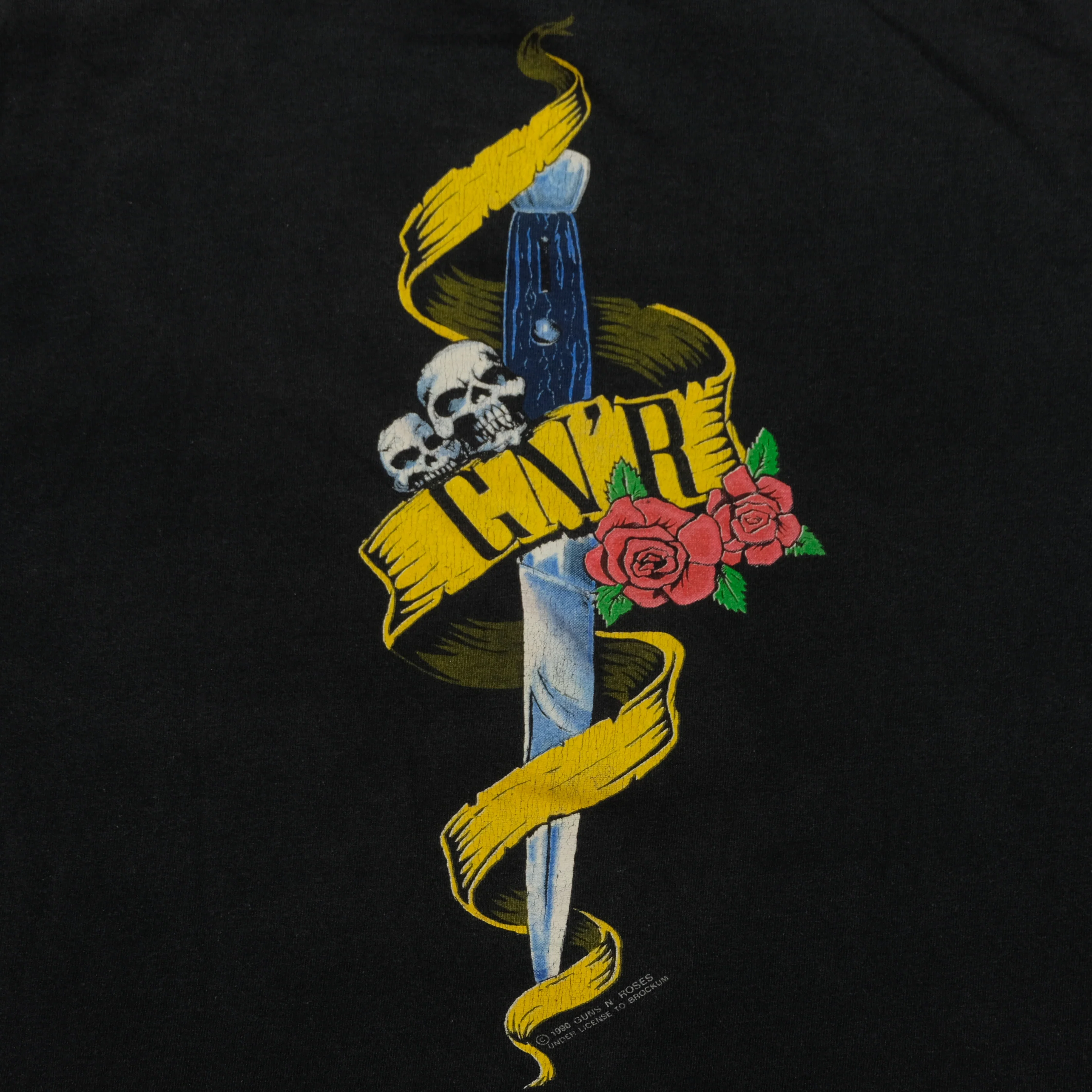 Vintage BROCKUM Guns 'N Roses 1990 T Shirt 90s Brown L - Image 9