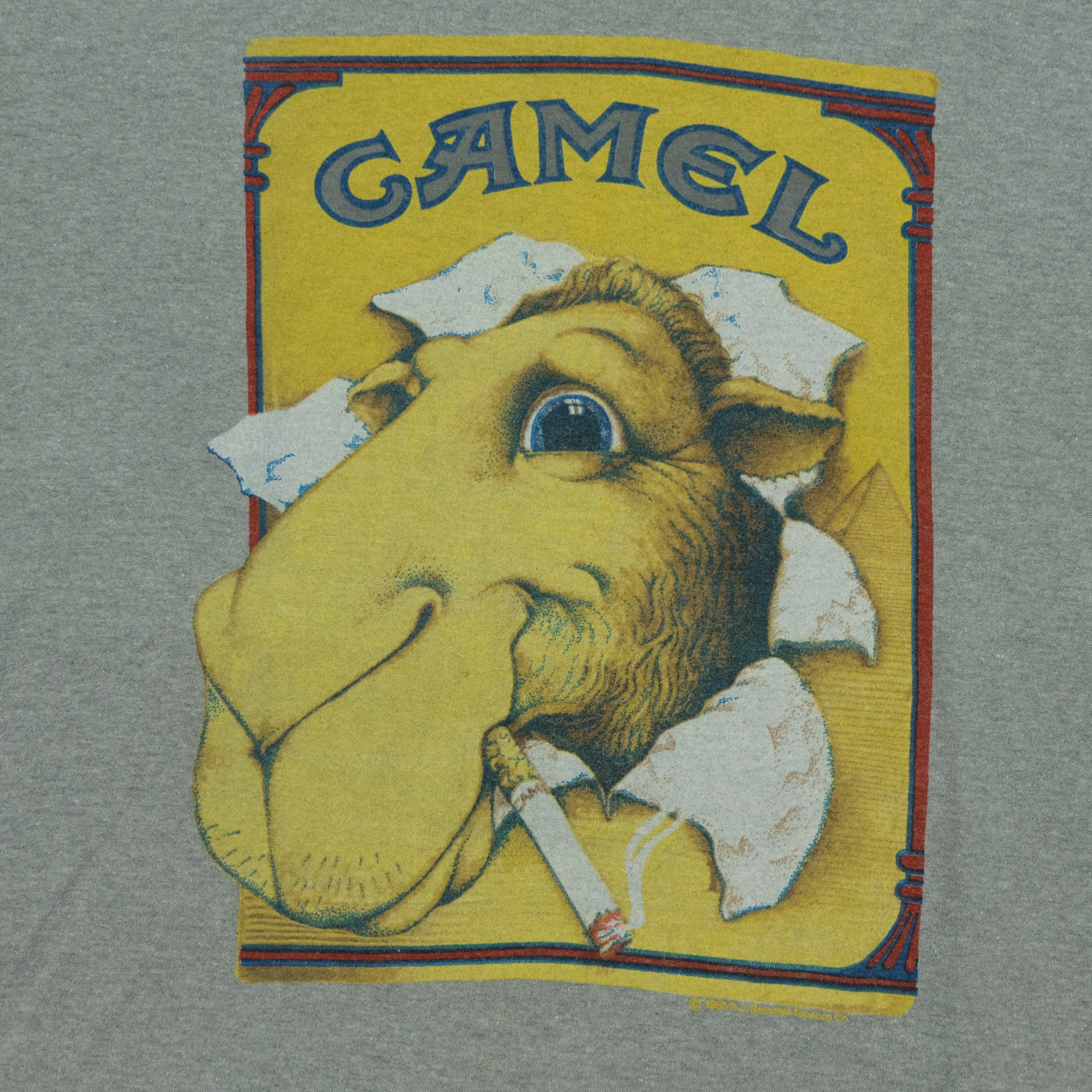 Vintage CAL CRU Camel Cigarettes Promo T Shirt 80s 90s Gray XL - Image 3