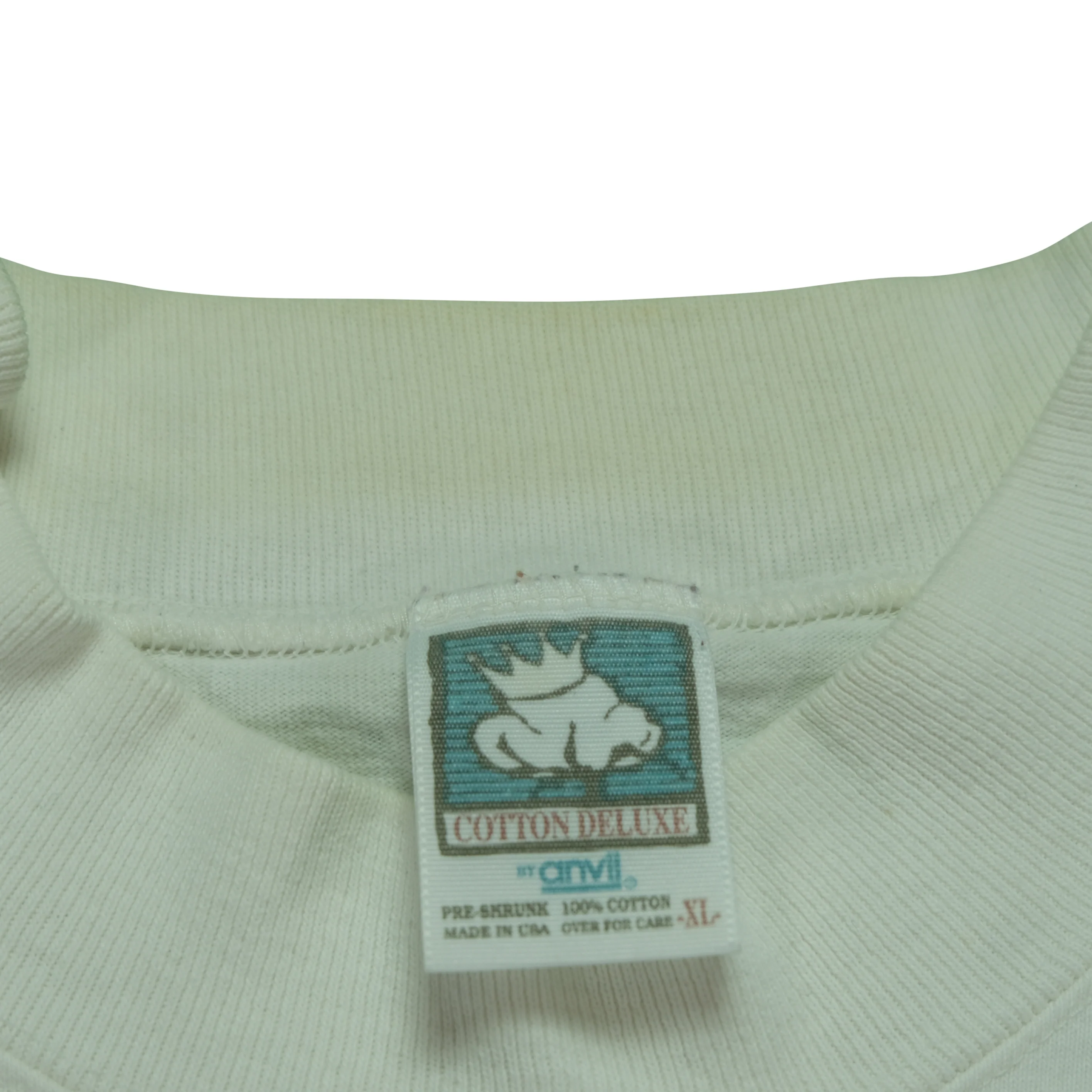 Vintage COTTON DELUXE Apple Multimedia at Intermedia Media 1993 Long Sleeve T Shirt 90s White XL - Image 5