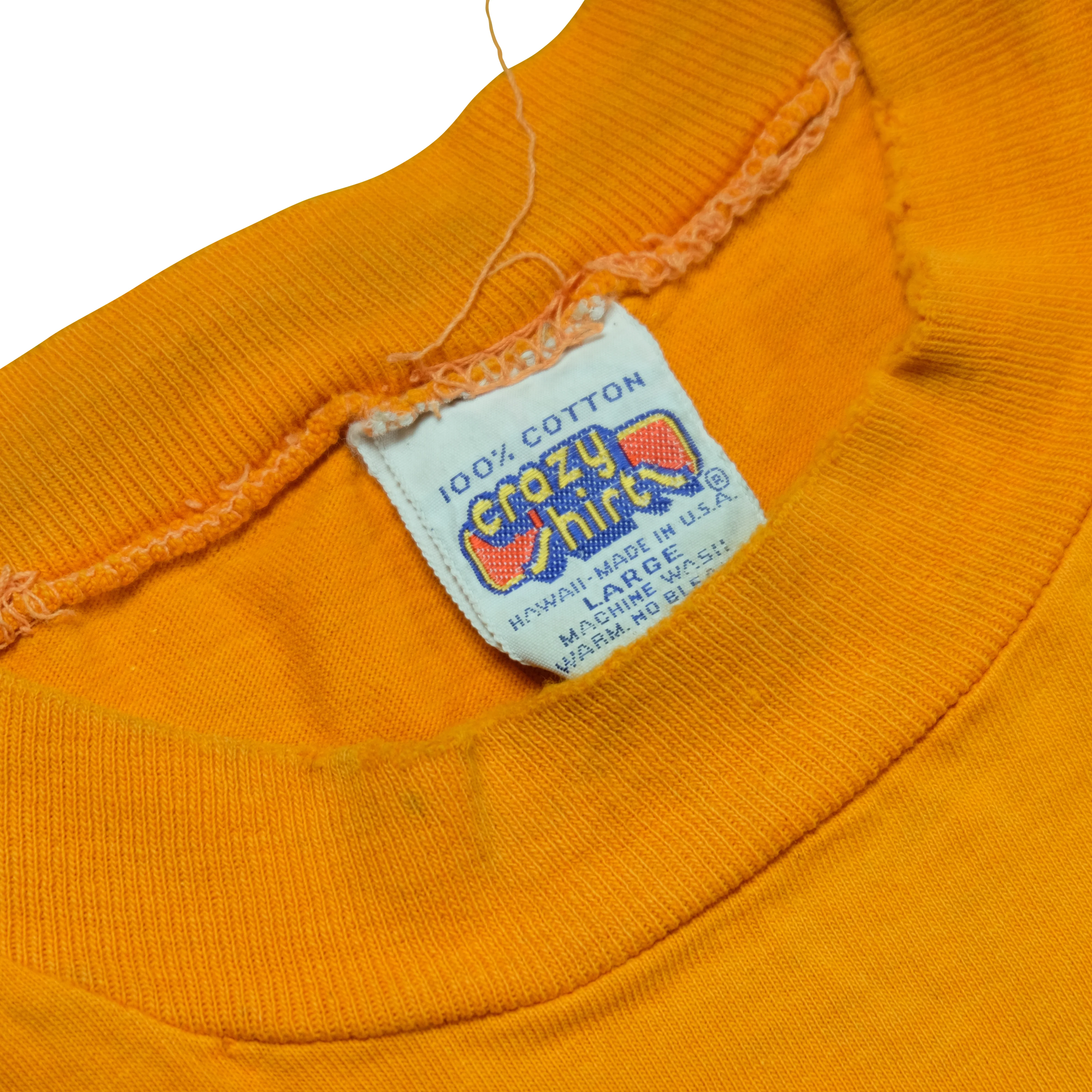 Vintage CRAZY SHIRTS Cocky Roach 1976 T Shirt 70s Orange L - Image 5