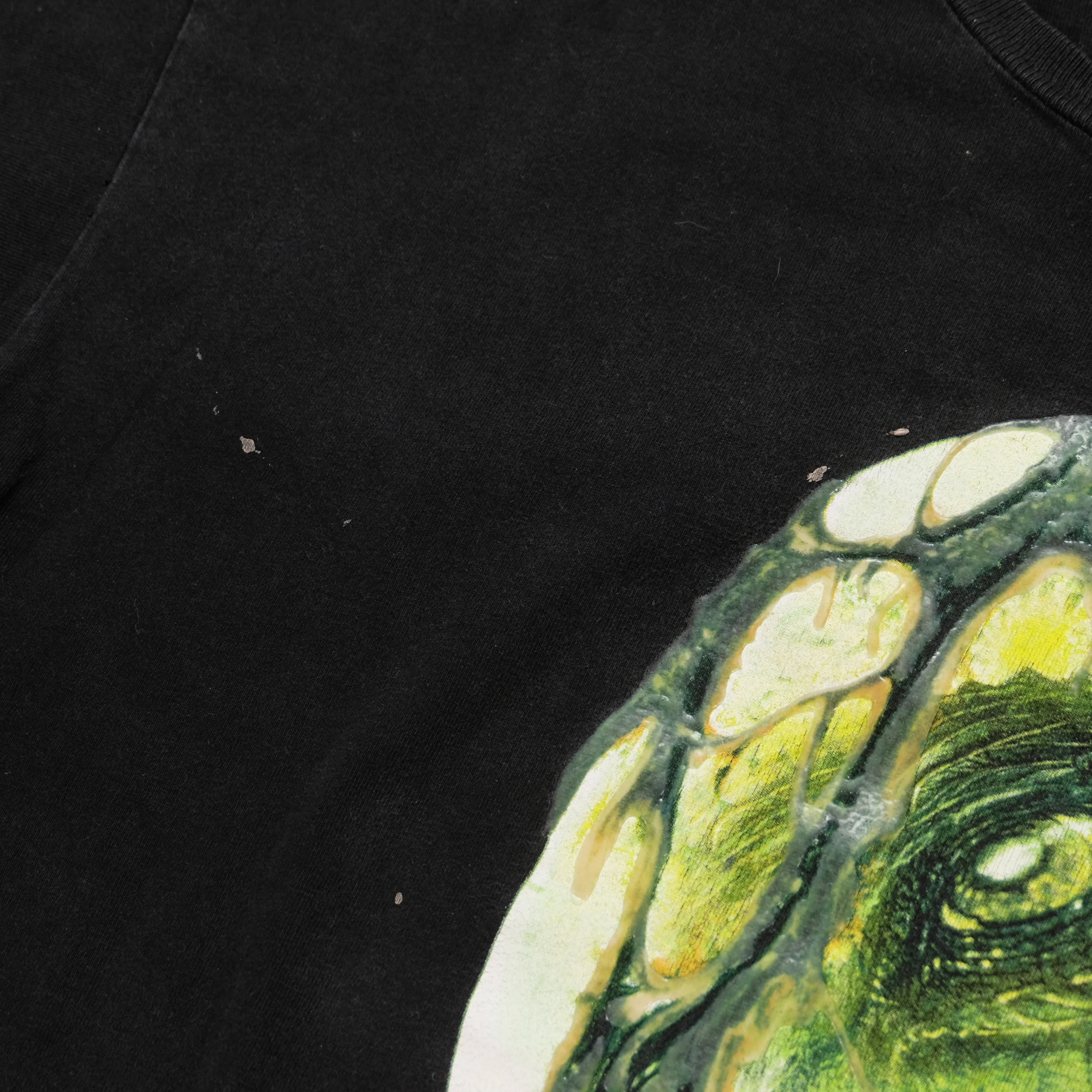 Vintage CRONIES Godzilla 1998 Film Egg T Shirt 90s Black L - Image 8