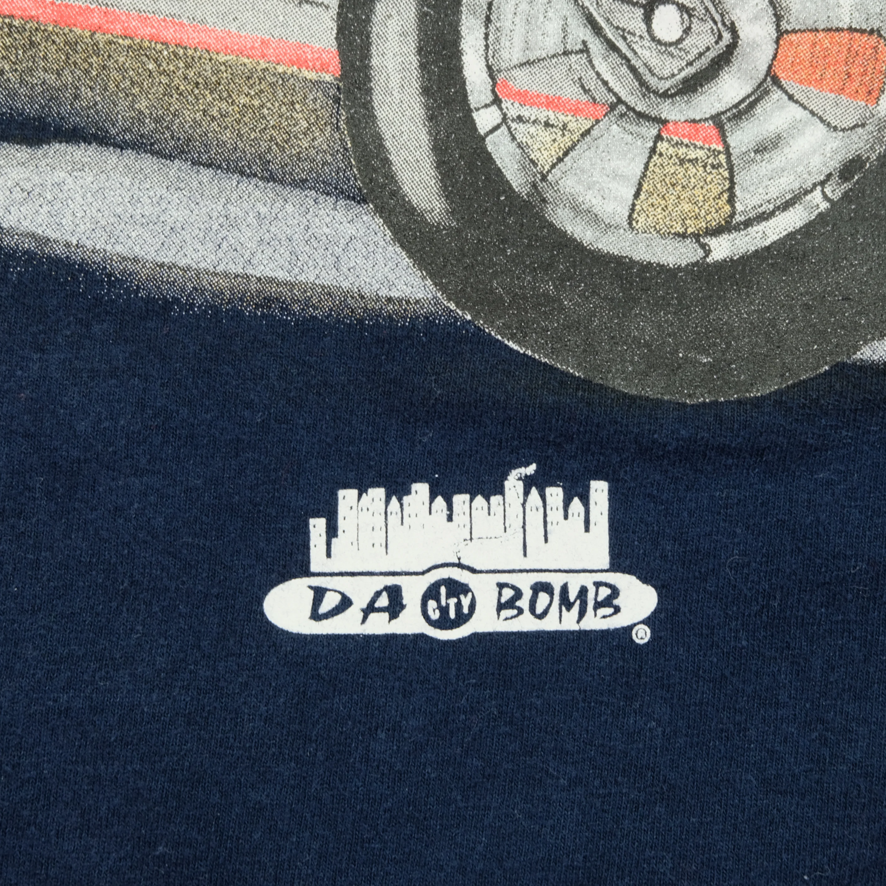 Vintage Da Bomb City Ruff Ryders T Shirt 90s Navy Blue 3XL - Image 4