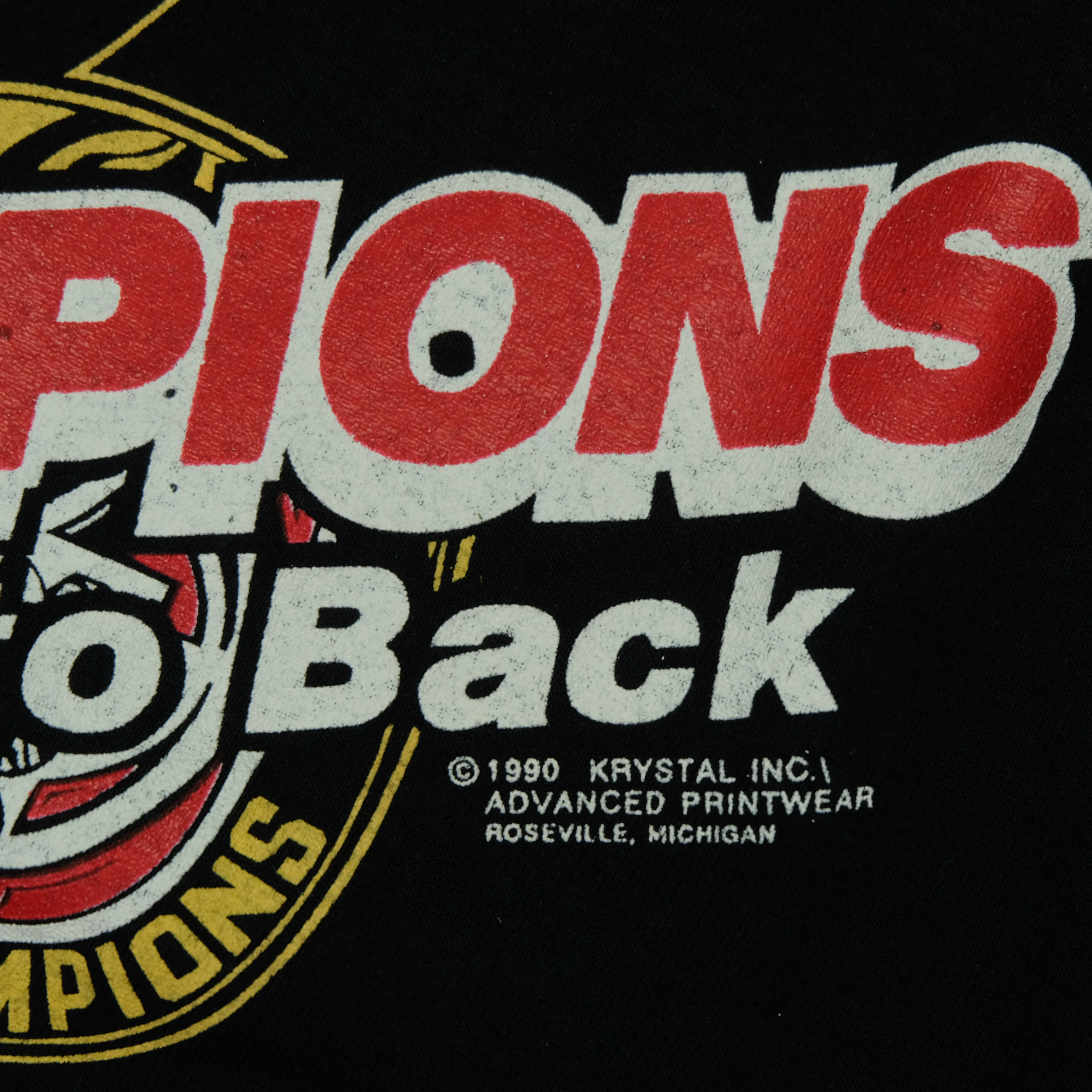 Vintage Detroit Pistons Bad Boys World Champions 1989-90 U Can't Touch This T Shirt 80s Black L - Image 4