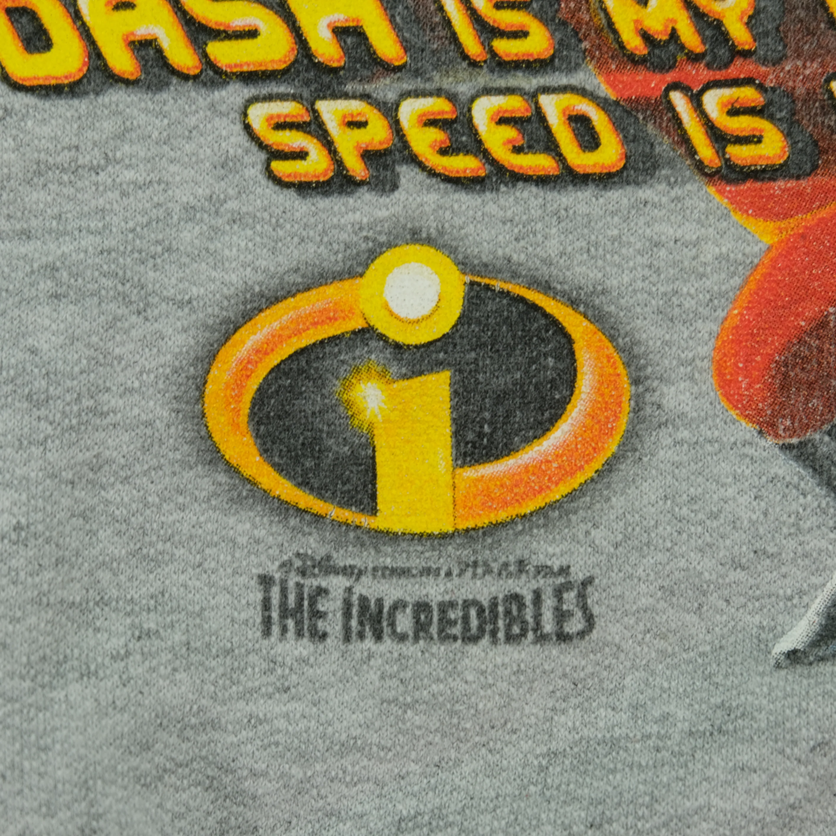 Vintage DISNEY SHOPPING Pixar The Incredibles Dash Sweatshirt 2000s Gray Youth S - Image 4