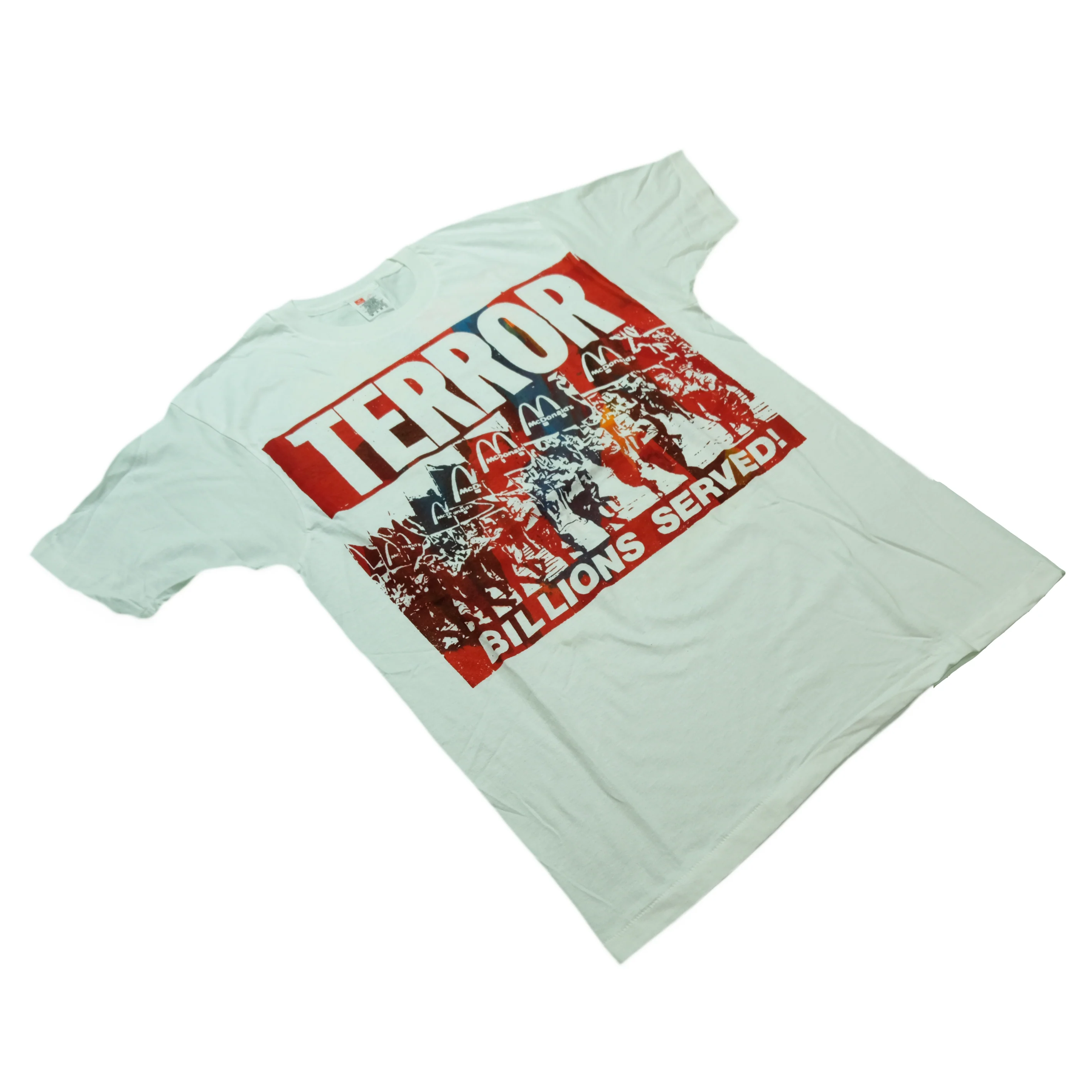 Vintage Don Rock Terror Worldwide McDonalds T Shirt 80s 90s White L - Image 5