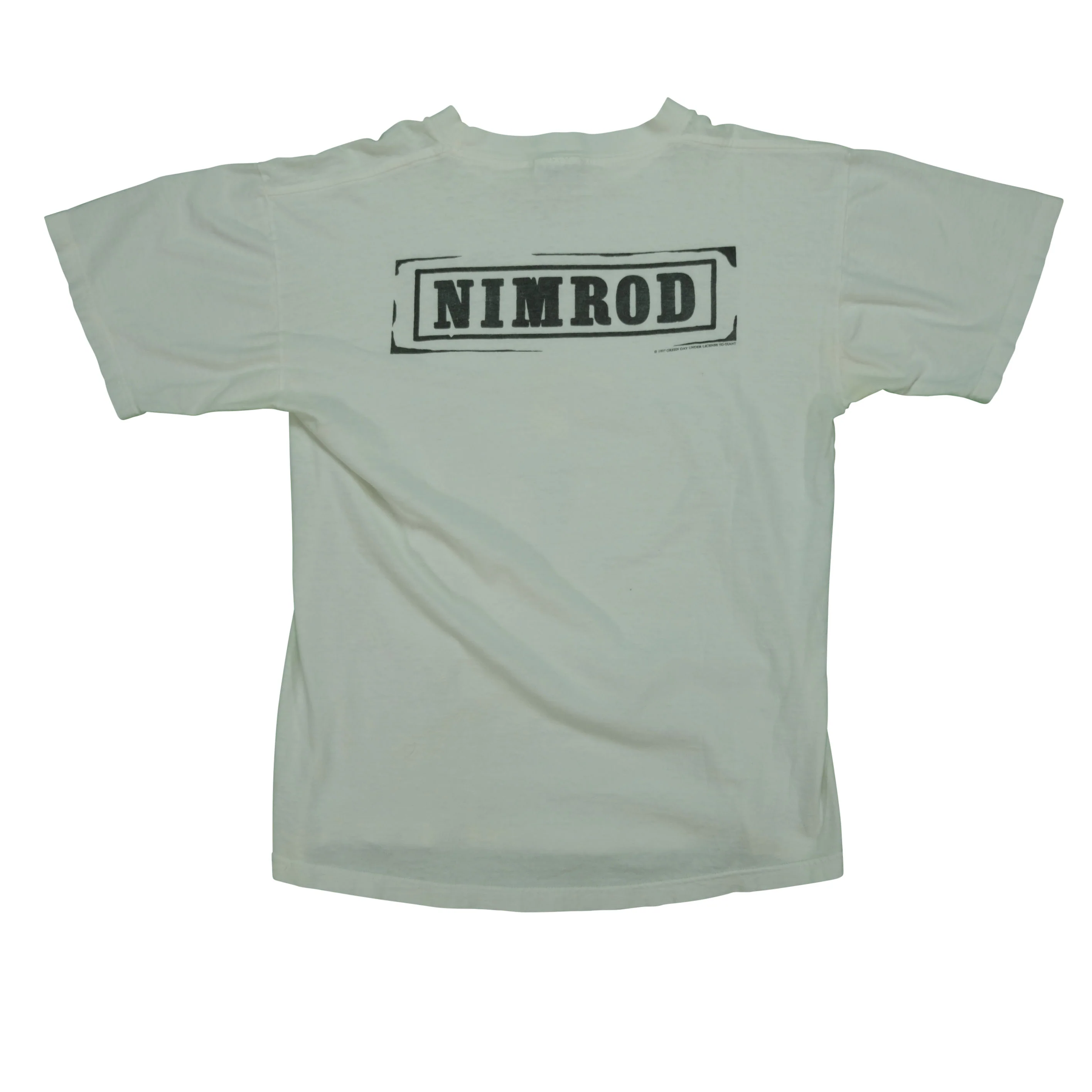 Vintage GIANT Green Day Nimrod Album 1997 Tour T Shirt 90s White M - Image 2