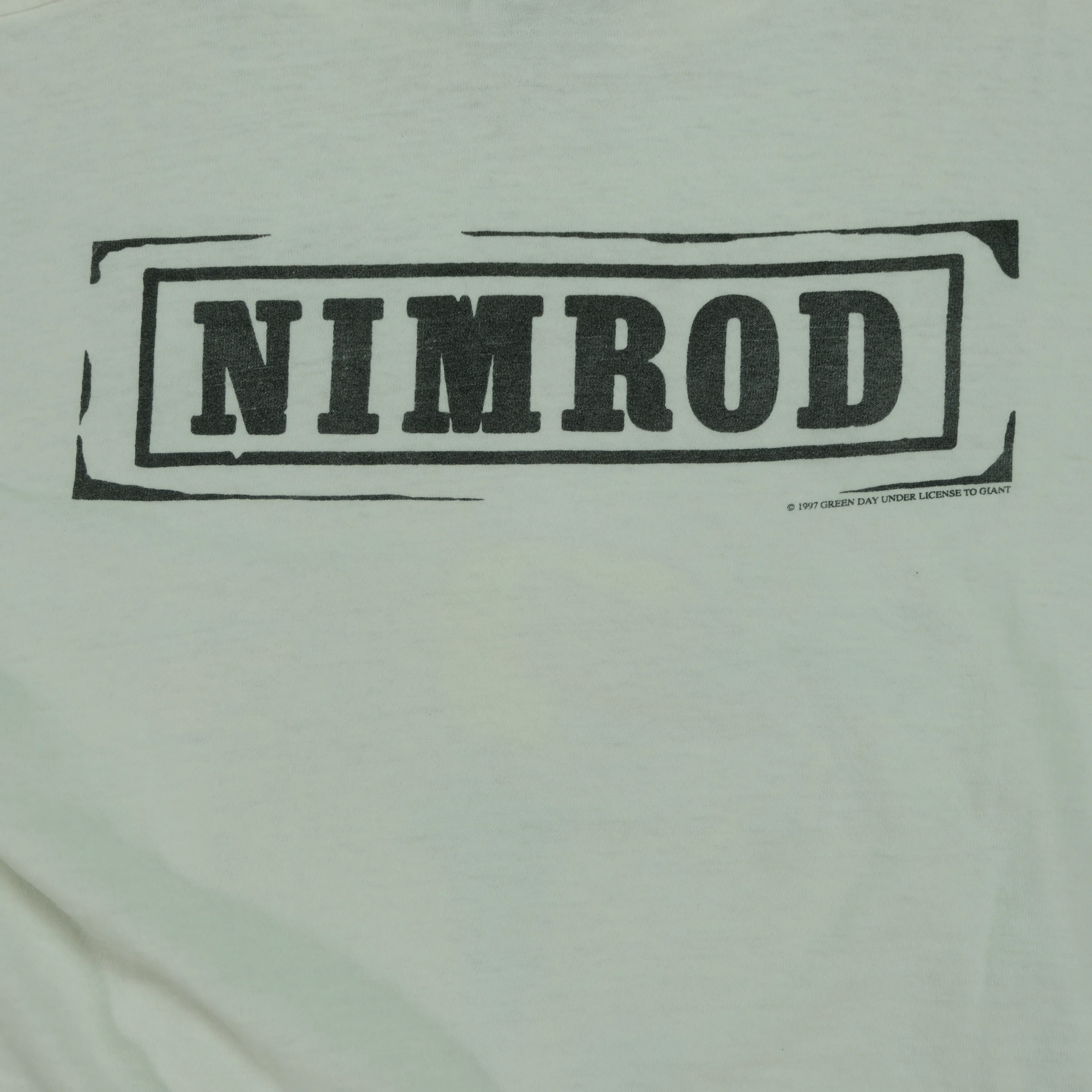 Vintage GIANT Green Day Nimrod Album 1997 Tour T Shirt 90s White M - Image 9
