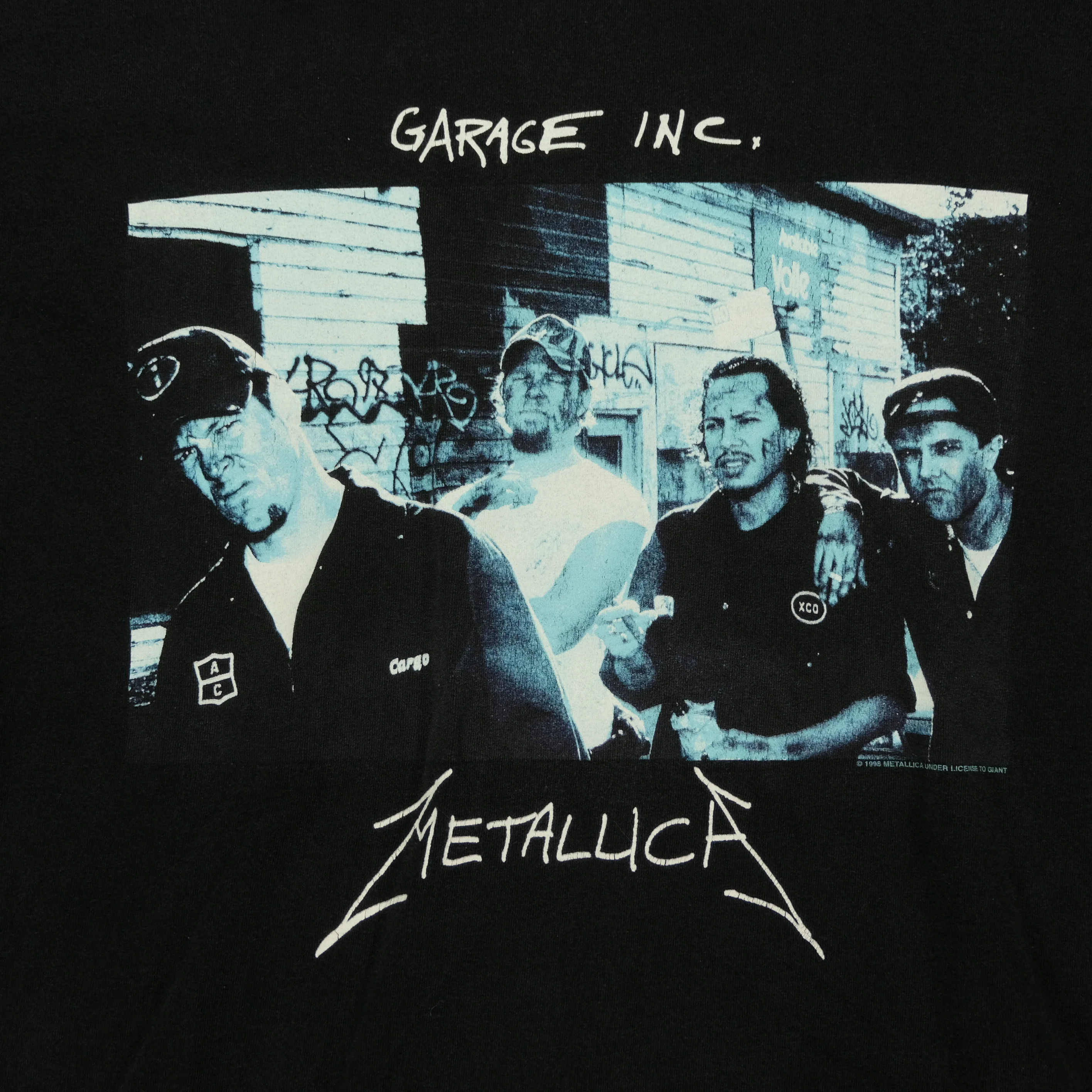 Vintage GIANT Metallica Garage Inc. Compilation Album 1998 T Shirt 90s Black XL - Image 3