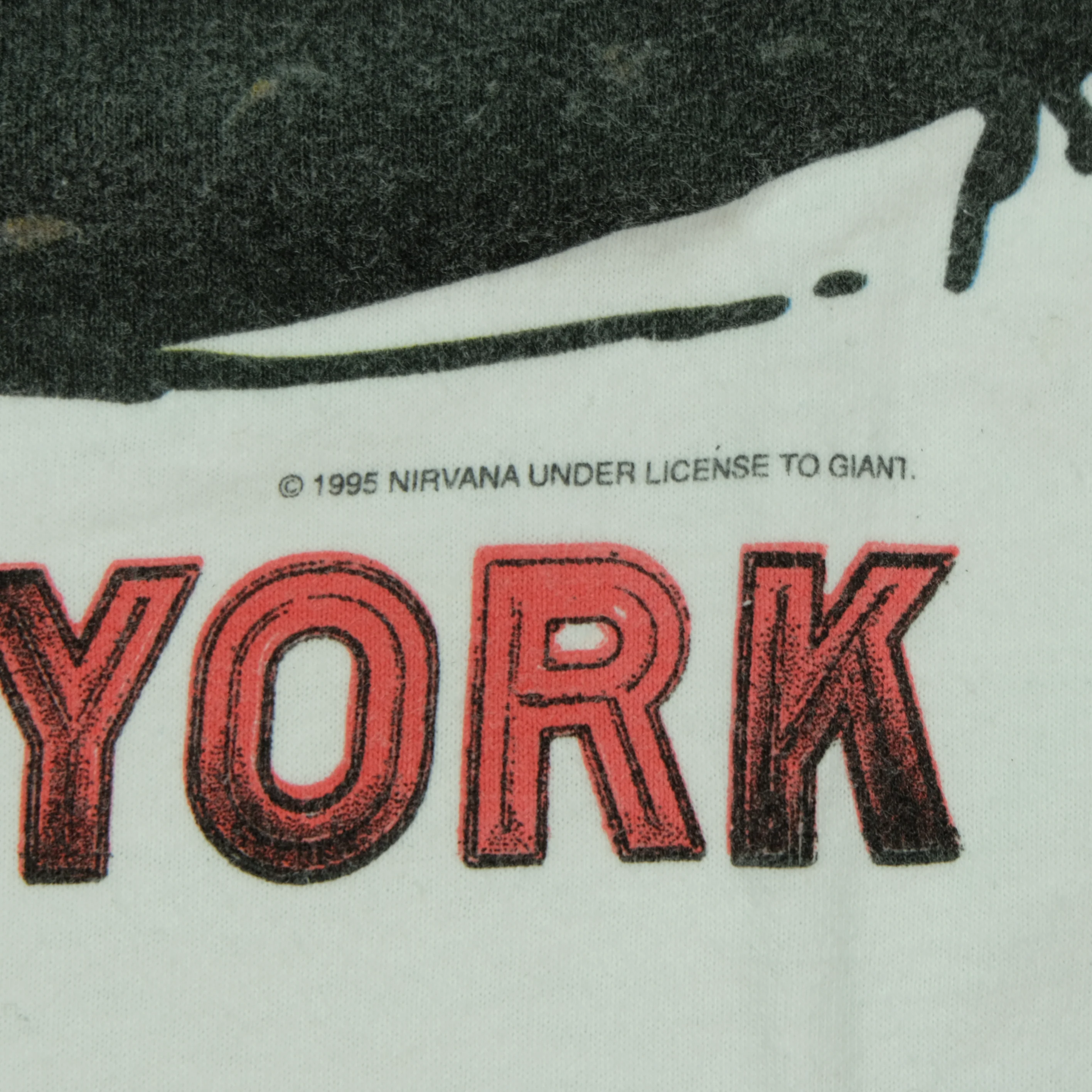 Vintage GIANT Nirvana Live In New York 1995 T Shirt 90s White XL - Image 4