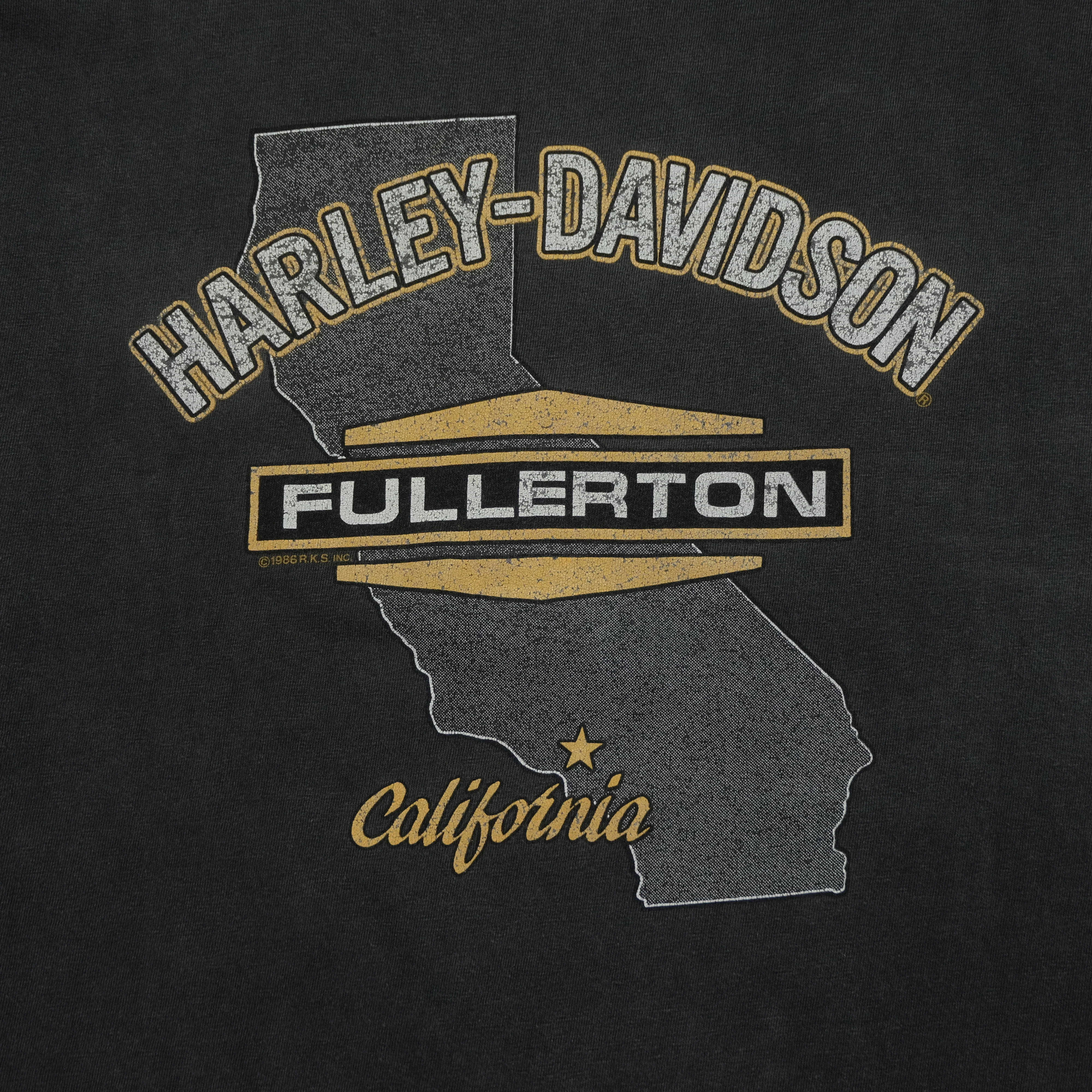 Vintage HARLEY DAVIDSON Friends in Freedom T Shirt 90s Black XL - Image 8