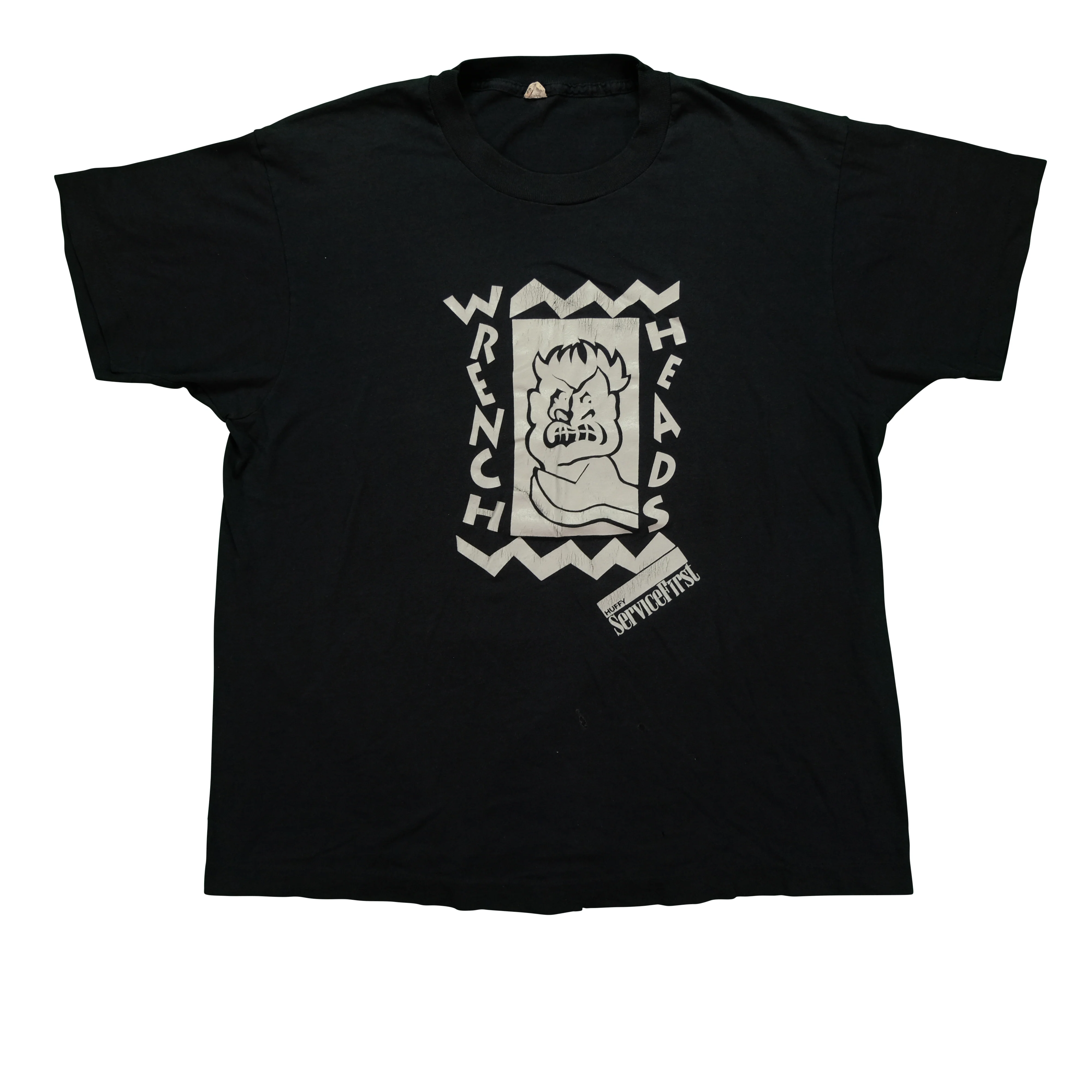 Vintage HUFFY Wrench Heads Service First T Shirt 90s Black L