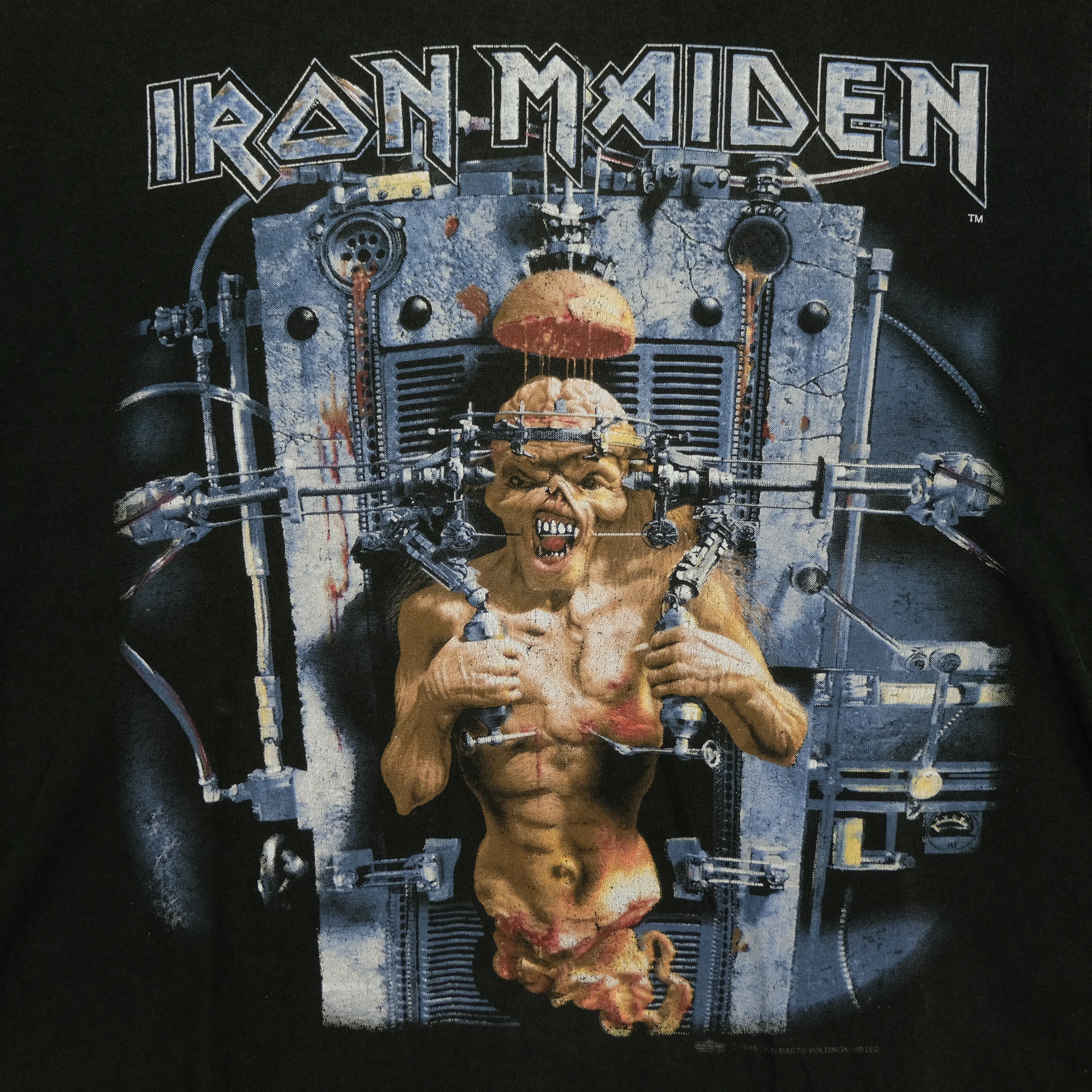 Vintage Iron Maiden The X Factor Album 1995 Tour T Shirt 90s Black - Image 3