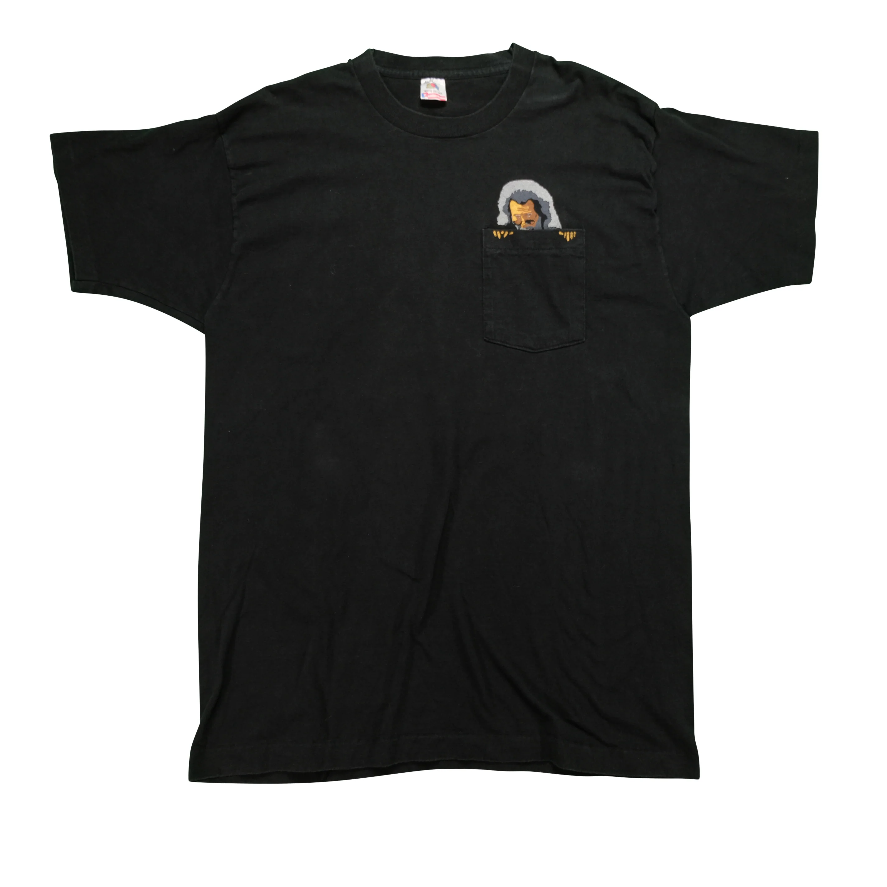 Vintage Jerry Garcia Pocket T Shirt 90s Black XL - Image 2