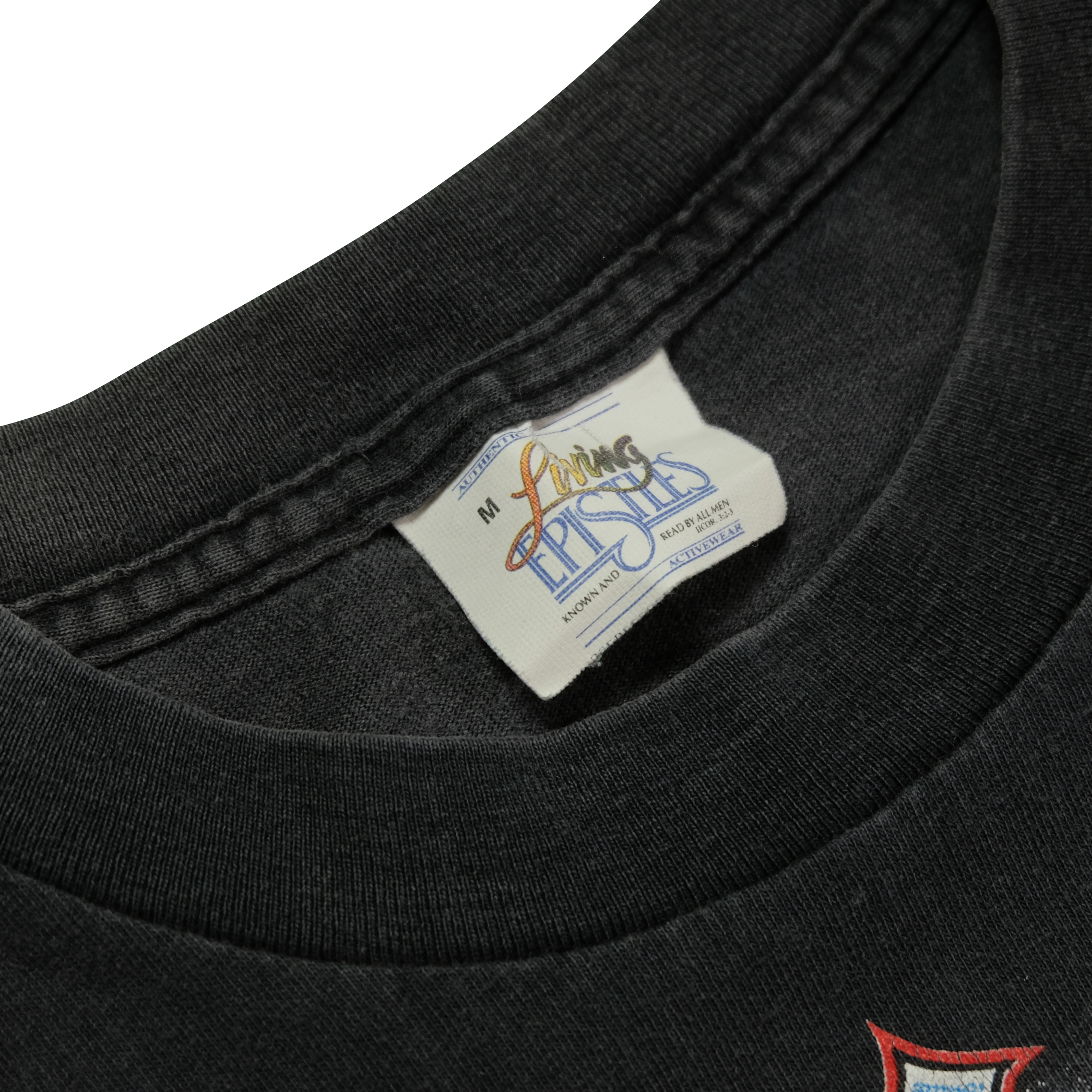 Vintage Jesus Christ Heavenly Divine Son Born to Die 1991 T Shirt 90s Black M - Image 4