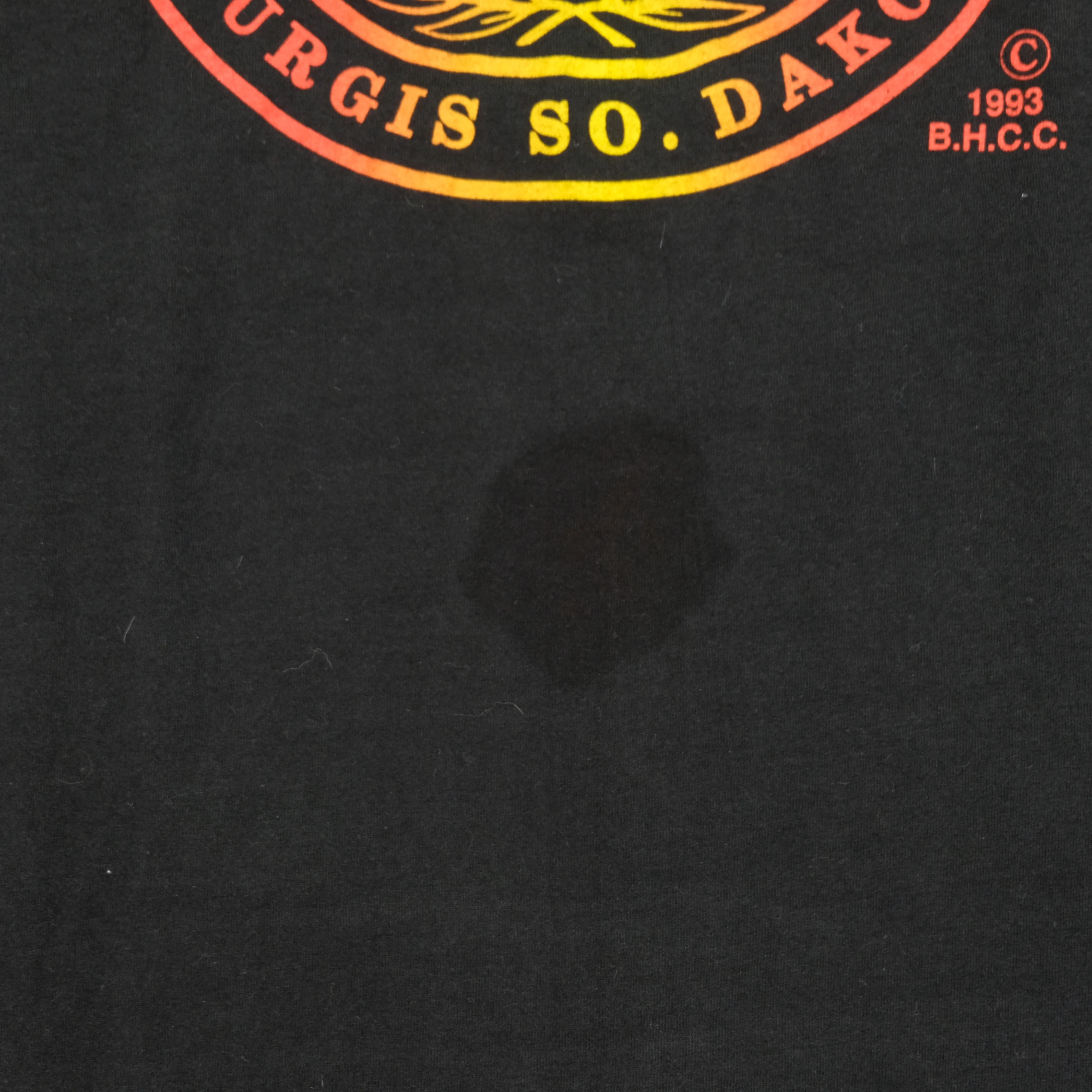 Vintage JRS ENTERPRISES Shit Happens Black Hills Biker Skull 1993 T Shirt 90s Black L - Image 7