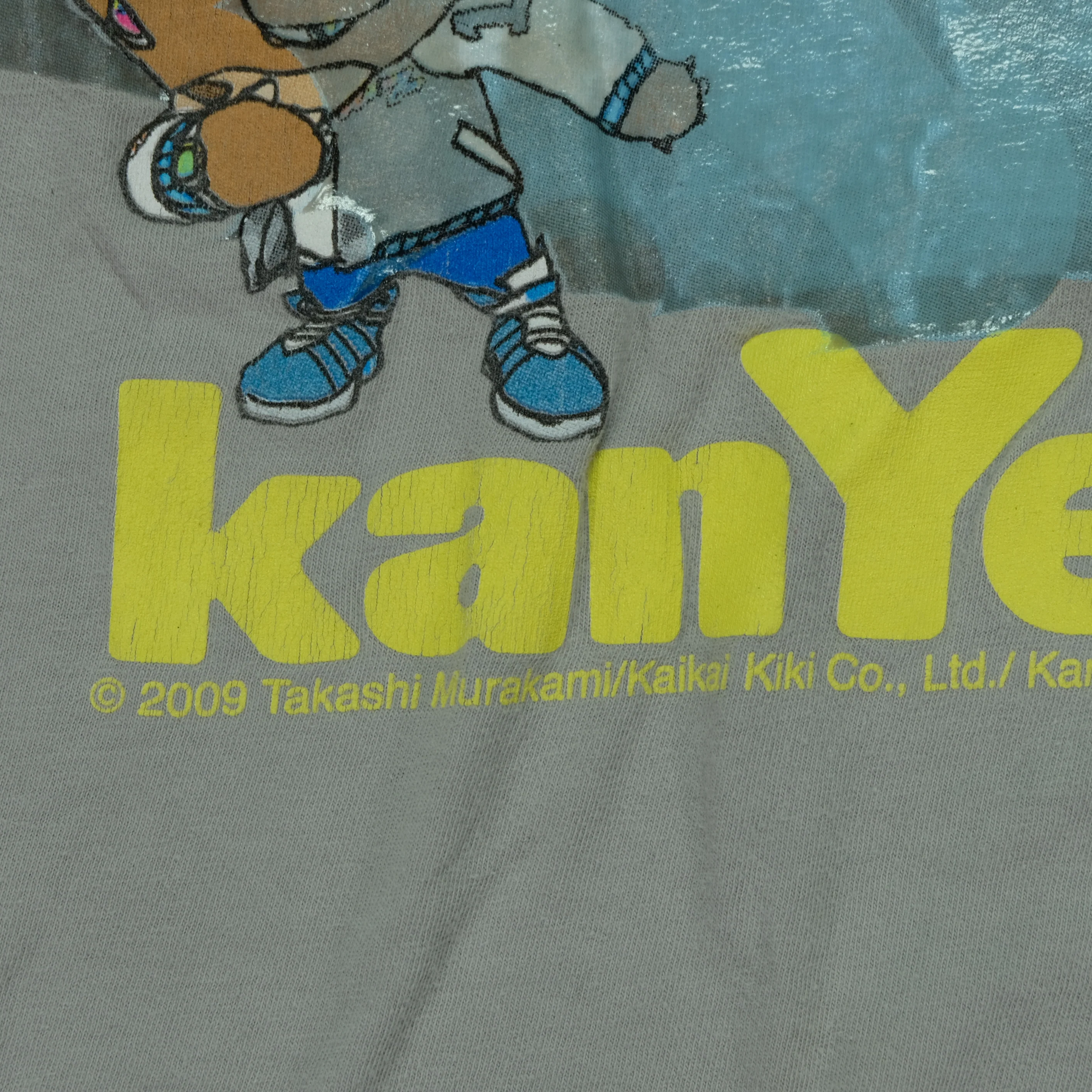 Vintage Kanye West Takashi Murakami Taxi 2009 T Shirt 2000s Gray - Image 4
