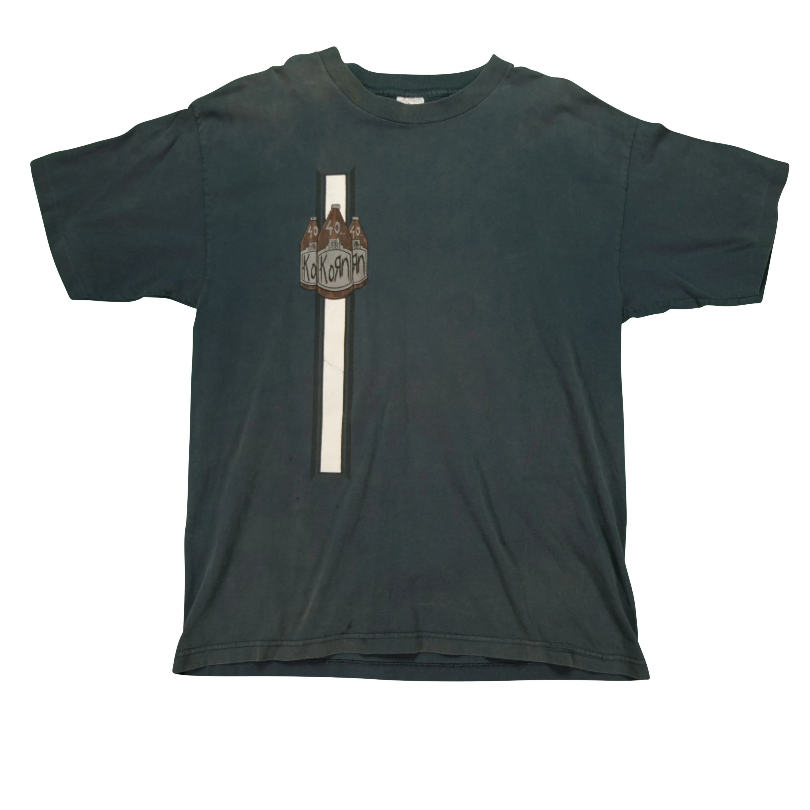 Vintage Korn 40 Oz 1995 Tour T Shirt 90s Blue XL