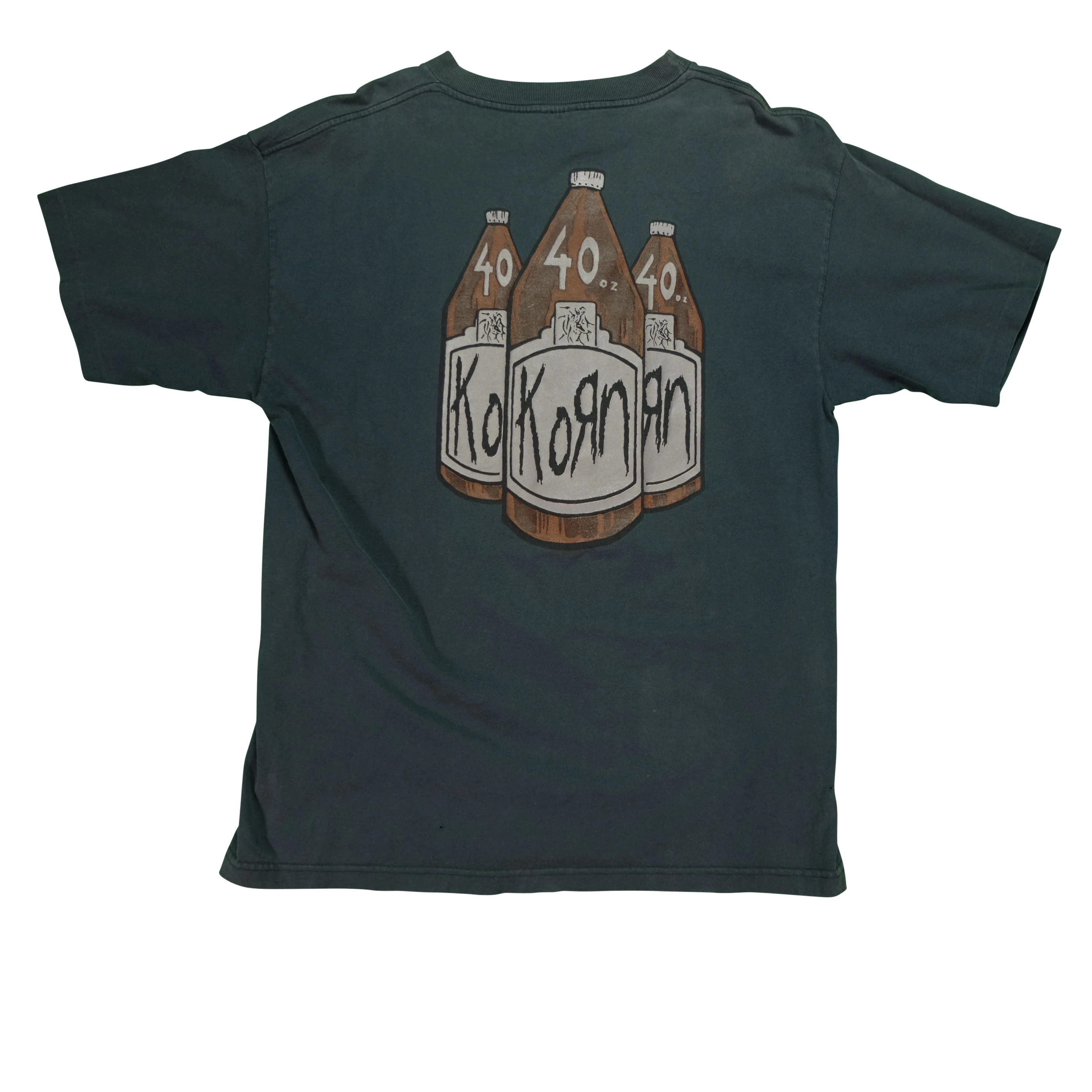 Vintage Korn 40 Oz 1995 Tour T Shirt 90s Blue XL - Image 2