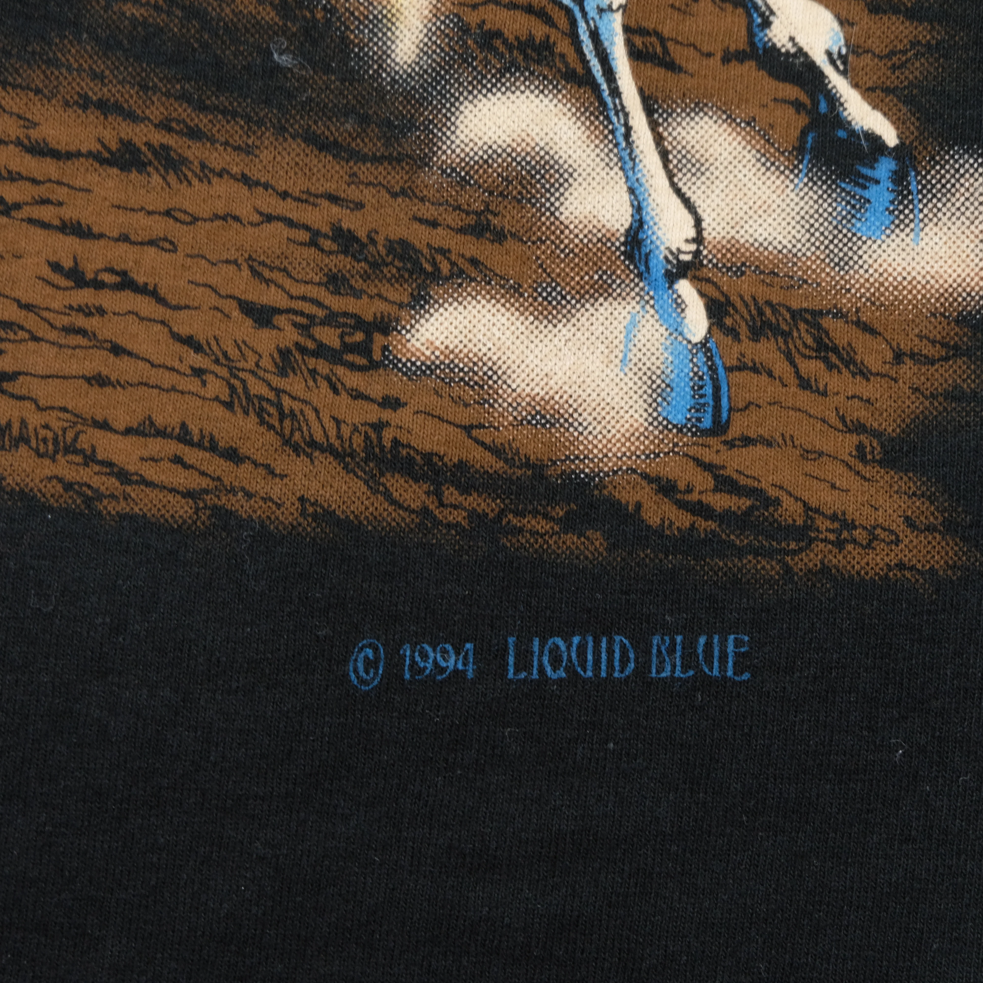 Vintage LIQUID BLUE Medieval Fantasy 1994 T Shirt 90s Black NWT 2XL - Image 8