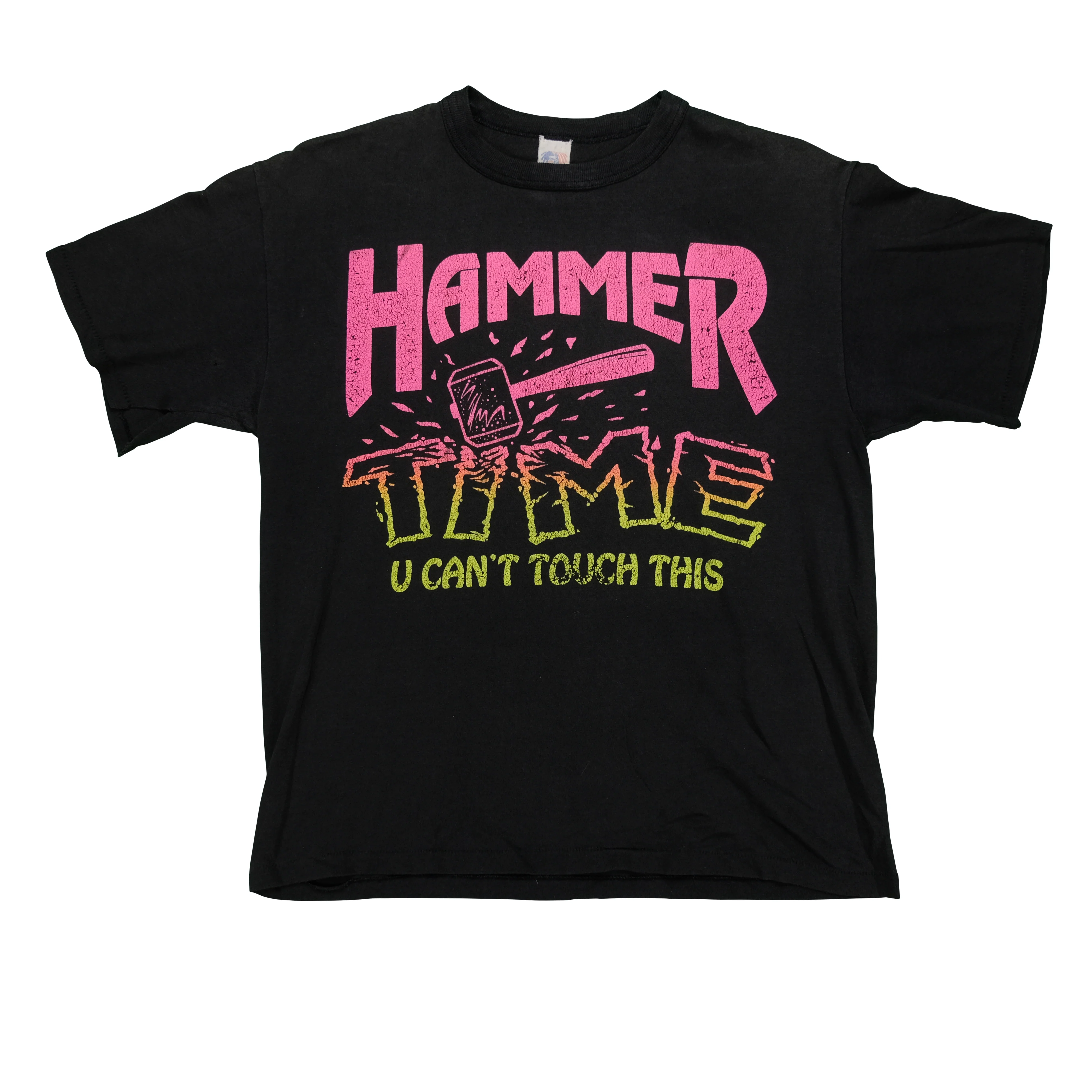 Vintage MC Hammer Time U Can't Touch This T Shirt 80s 90s Black M
