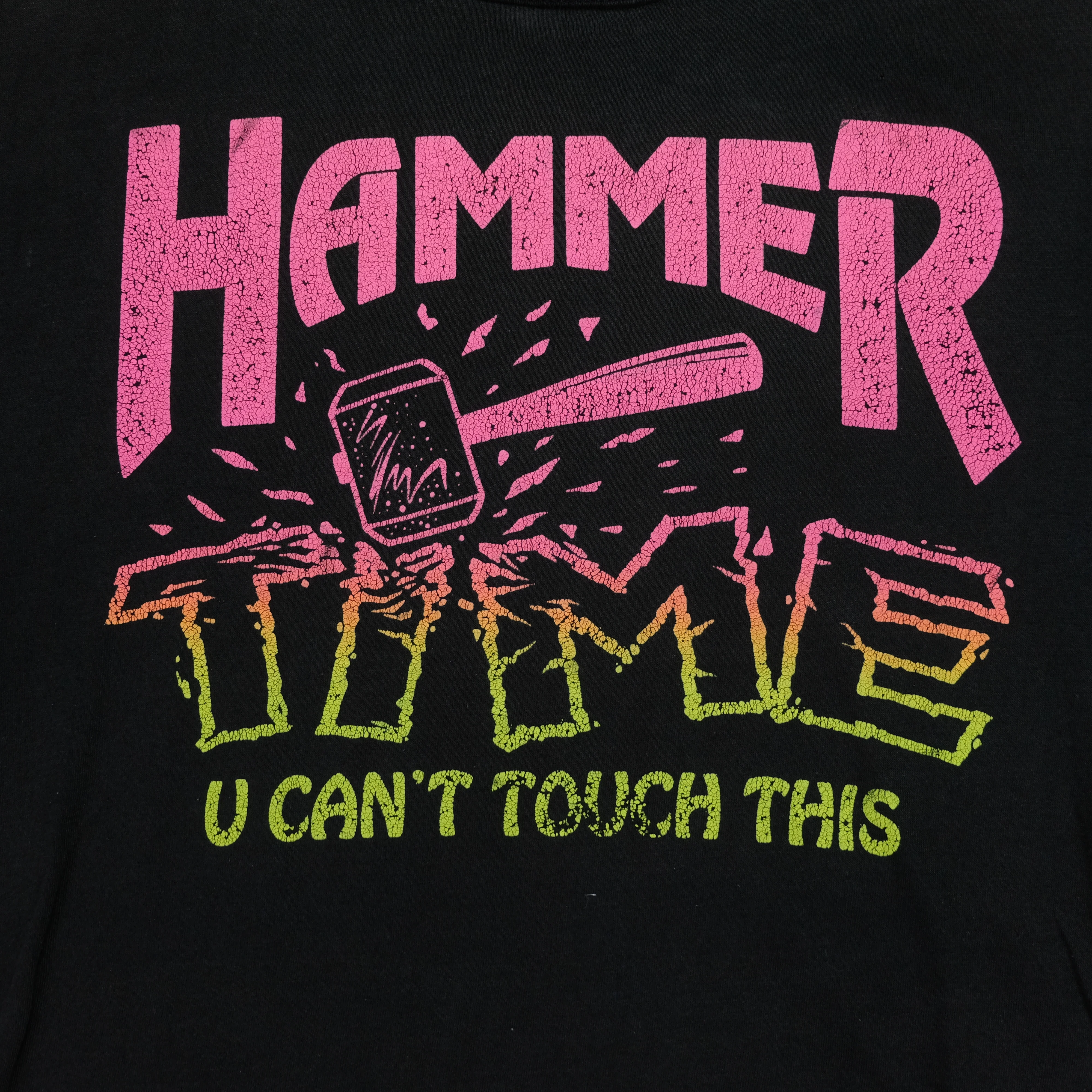 Vintage MC Hammer Time U Can't Touch This T Shirt 80s 90s Black M - Image 3