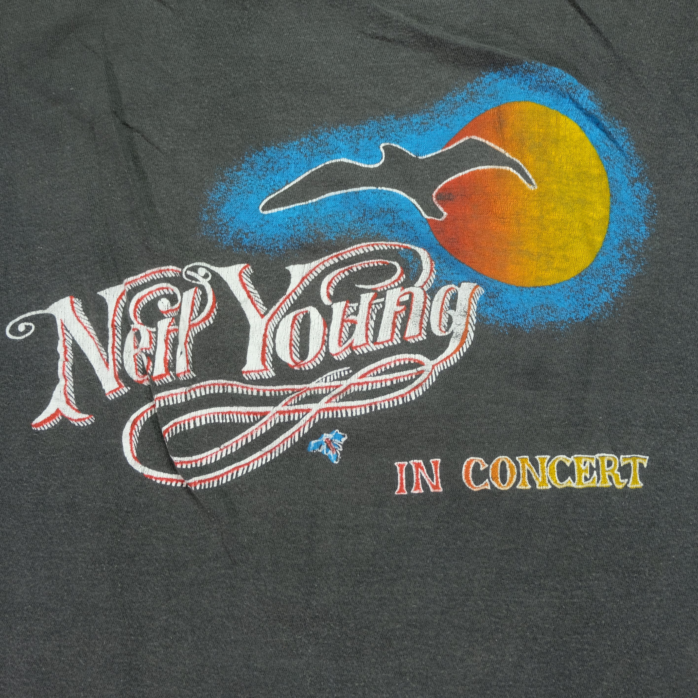 Vintage Neil Young Crazy Horse Band Tour T Shirt 80s Black - Image 8