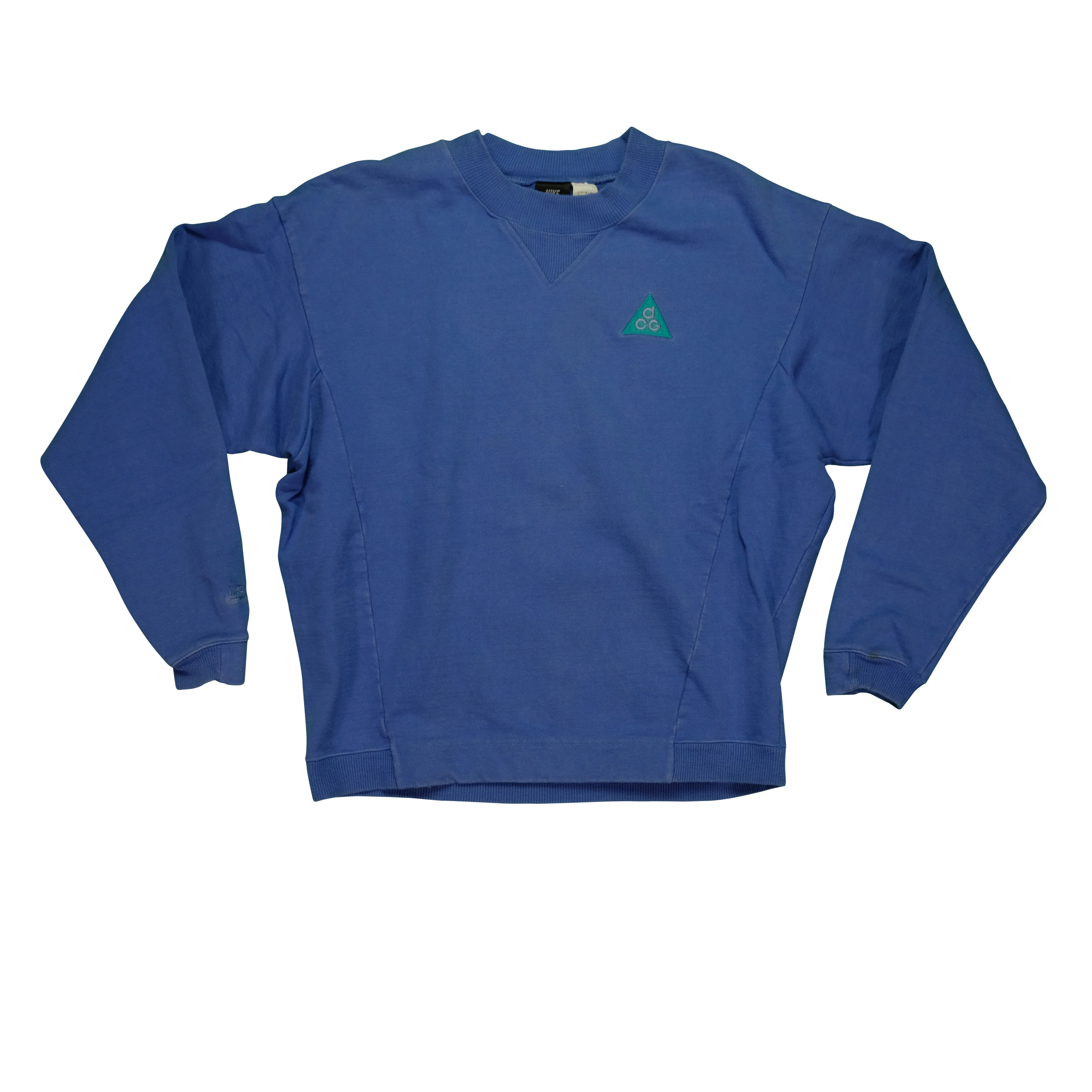 Vintage NIKE ACG Spell Out Swoosh Pullover Sweatshirt 90s Blue M