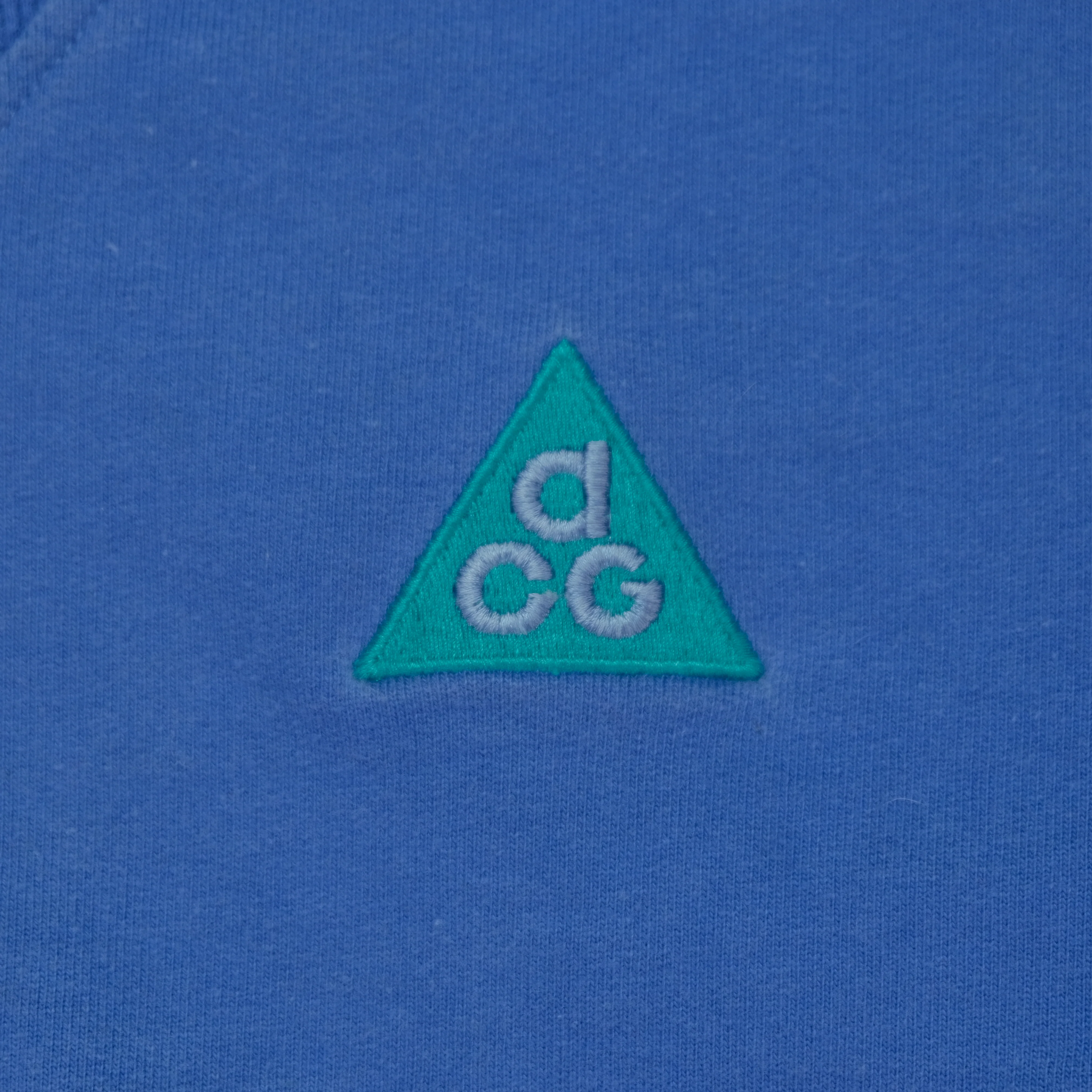 Vintage NIKE ACG Spell Out Swoosh Pullover Sweatshirt 90s Blue M - Image 3