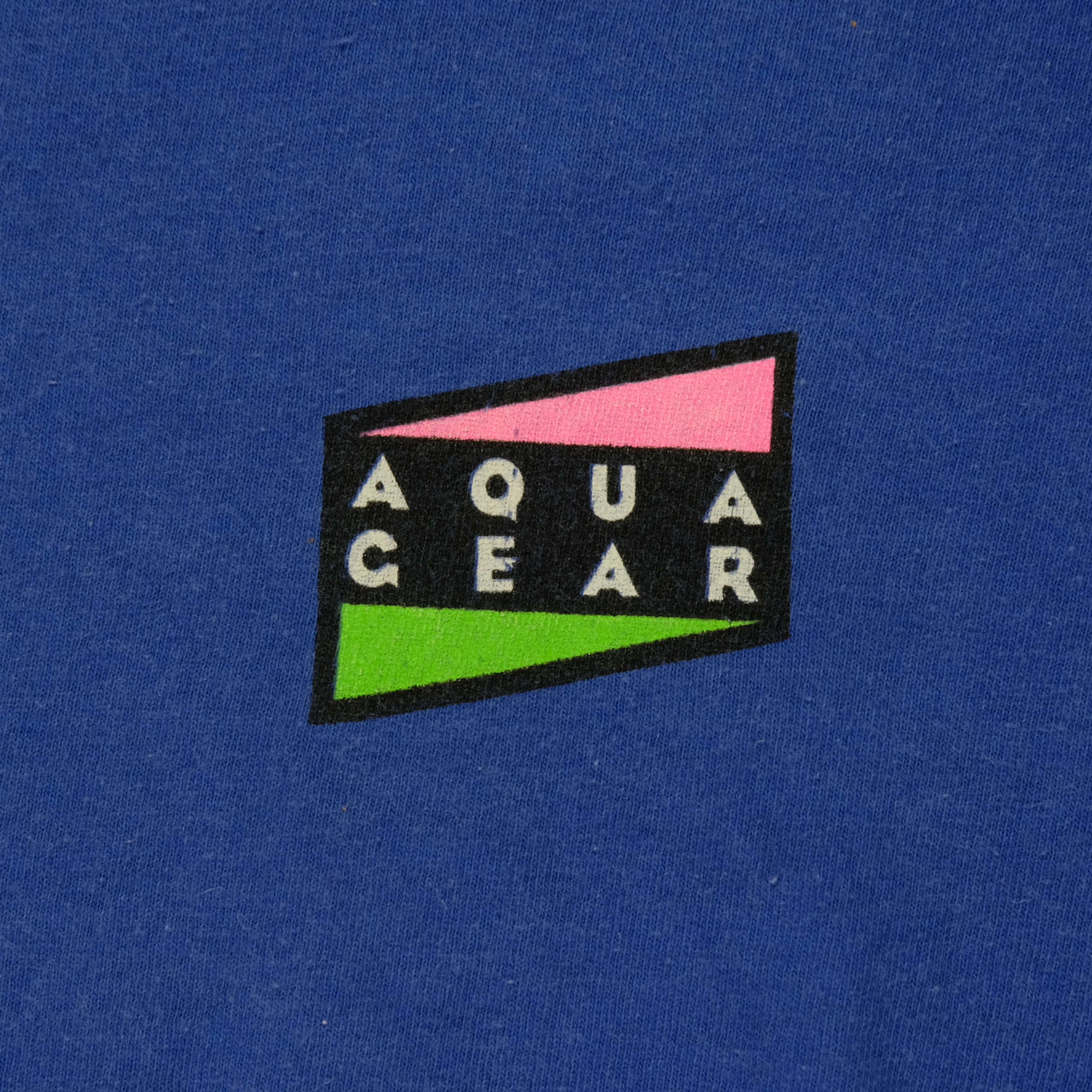 Vintage NIKE Aqua Gear Sock Spell Out T Shirt 80s 90s Blue XL - Image 3