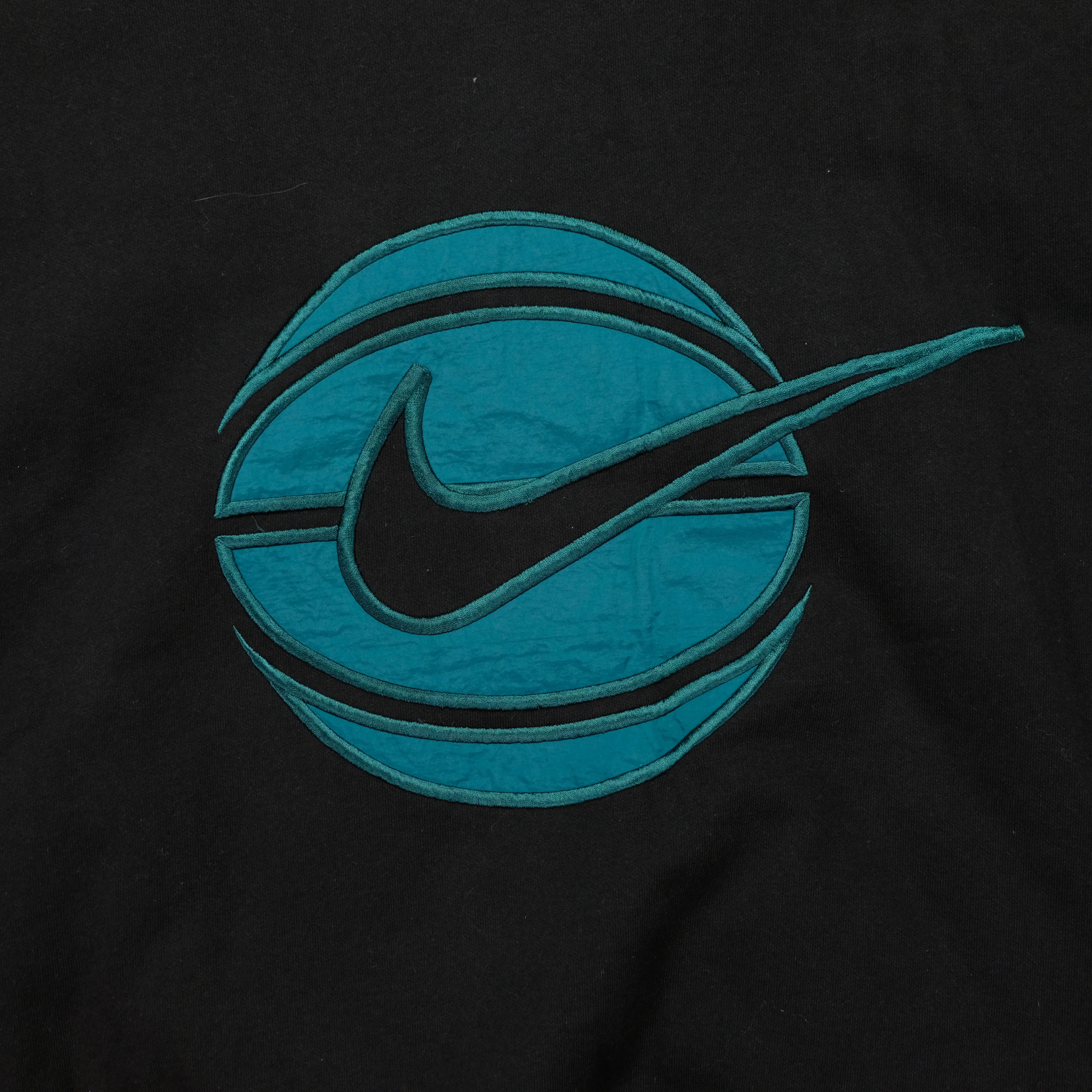 Vintage NIKE Basketball Spell Out Swoosh Hooded Varsity Jacket XL - Image 8